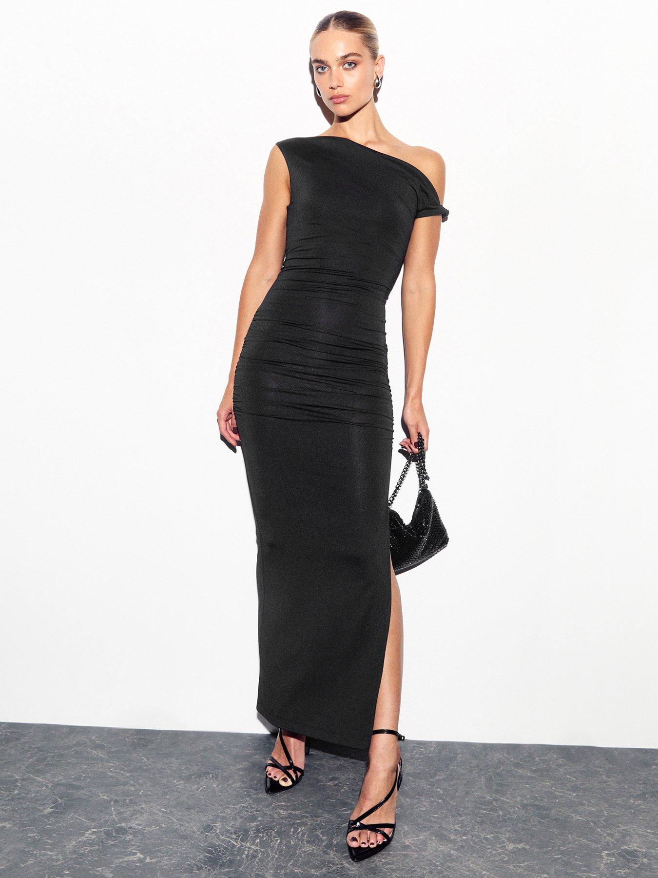 new-look-twist-shoulder-maxi-dress-blackfront