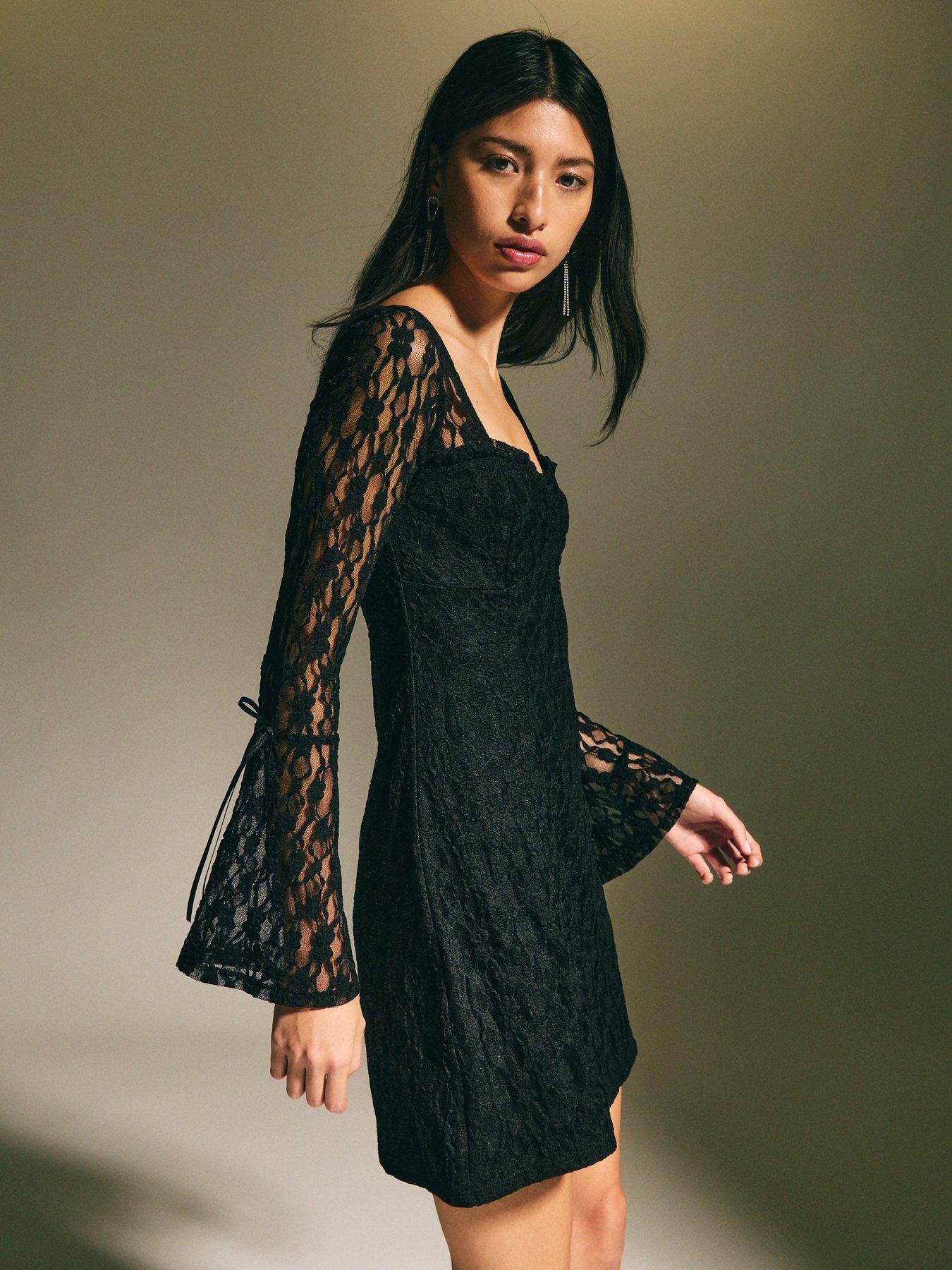 new-look-lace-long-sleeve-mini-dress-blackback