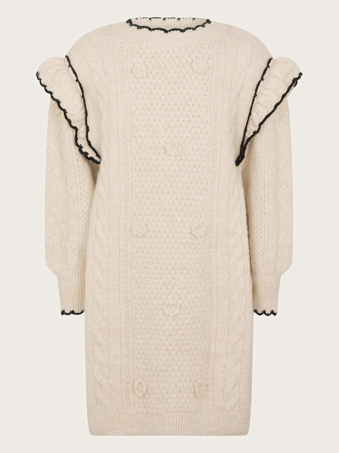 monsoon-girls-cable-knit-dress-oatmealfront