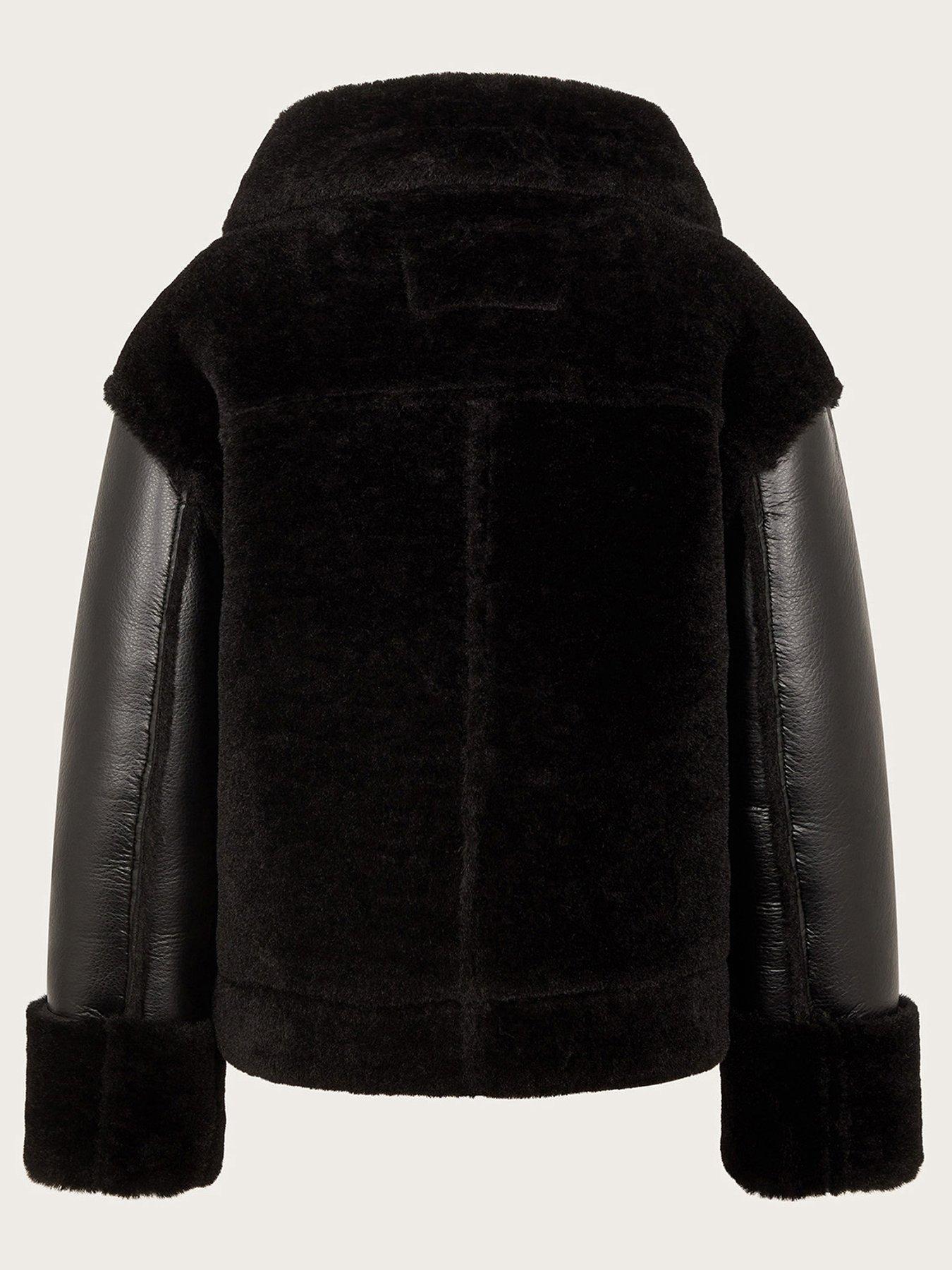 Image 2 of 3 of Monsoon Girls Aviator Jacket - Black