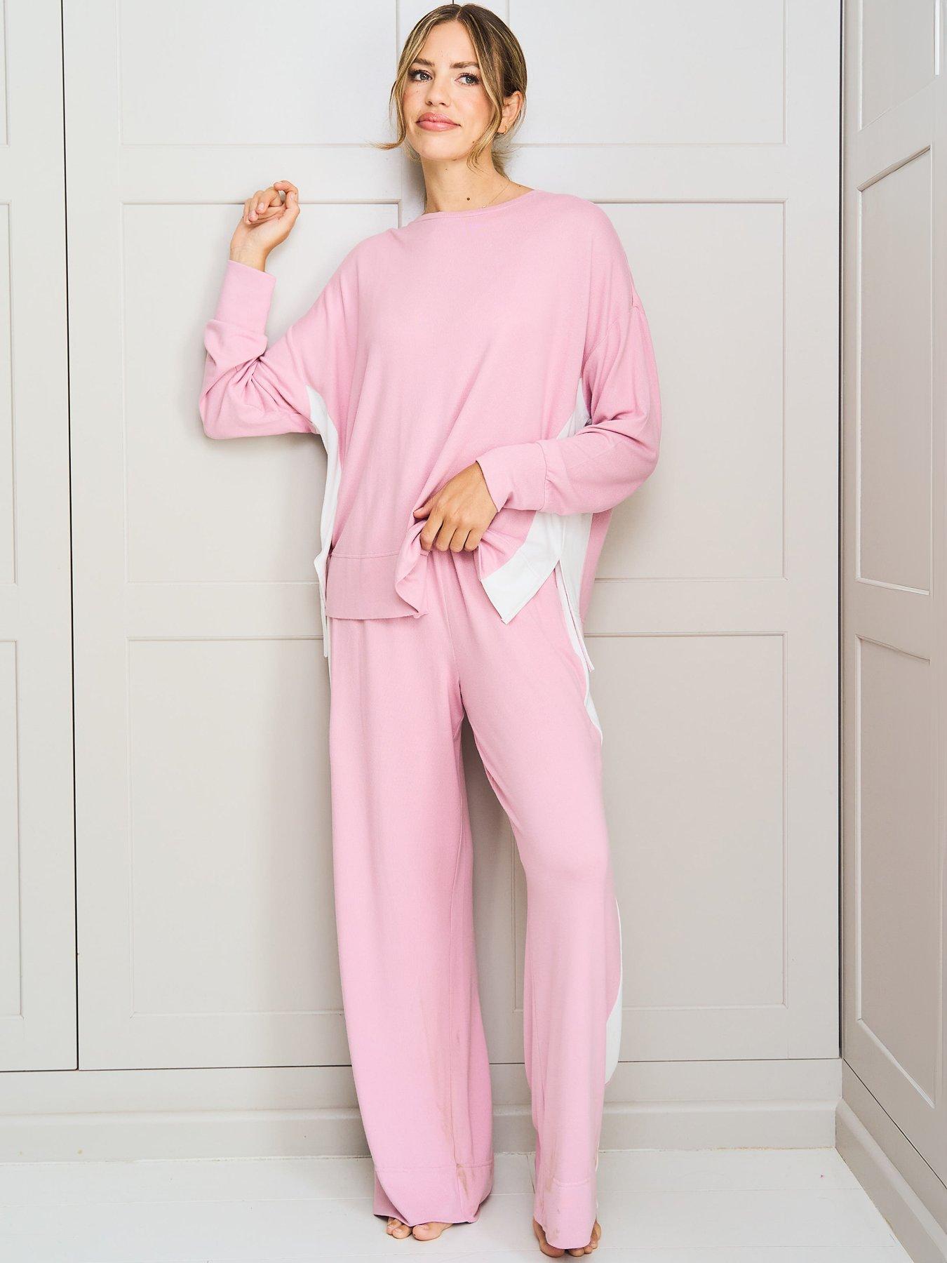 Image 1 of 4 of Jim Jam The Label Jimjam Stripe Snit Lounge Set