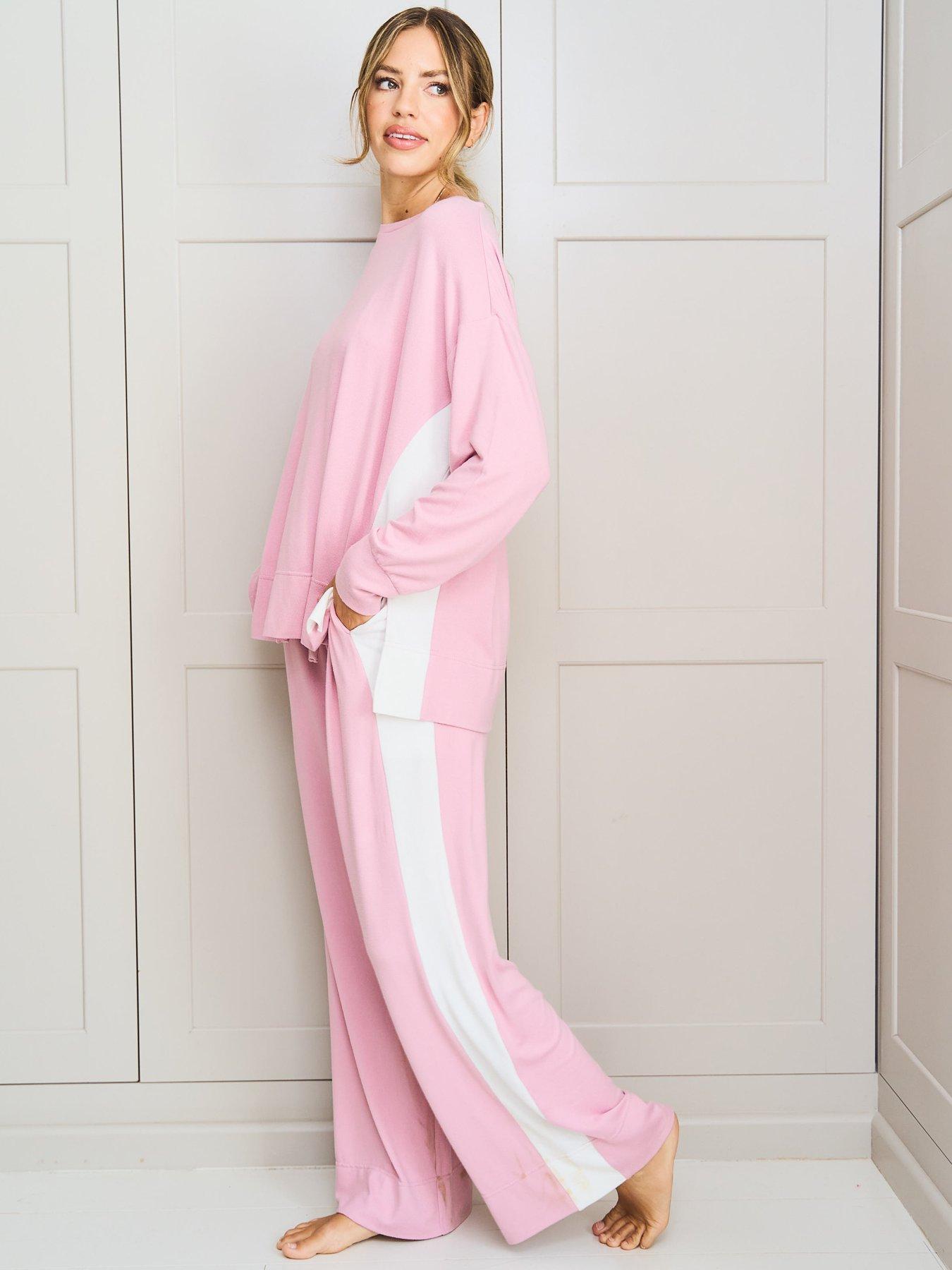 Image 3 of 4 of Jim Jam The Label Jimjam Stripe Snit Lounge Set