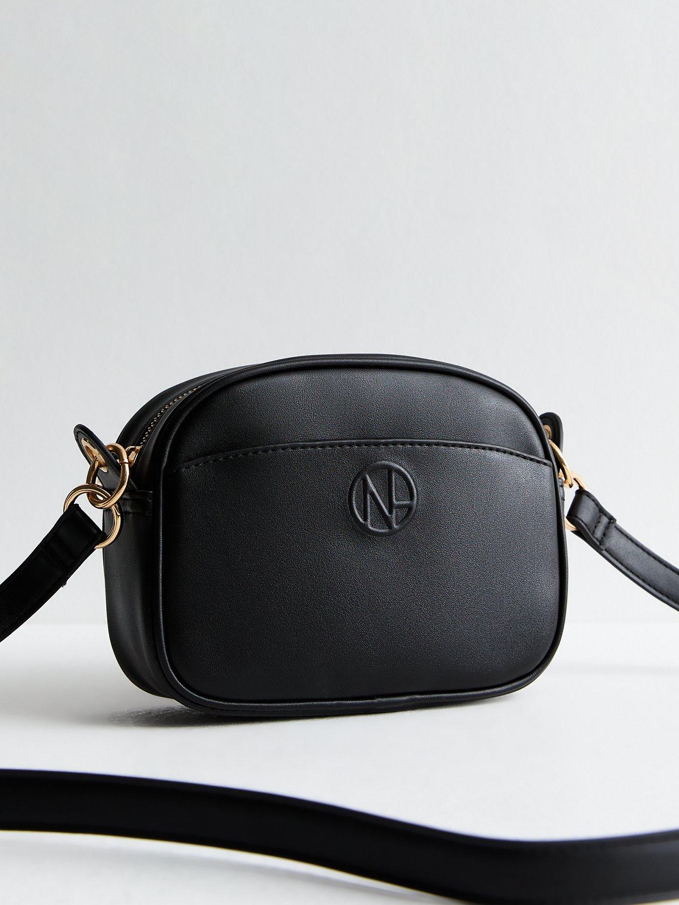 new-look-black-dome-leather-look-crossbody-bag