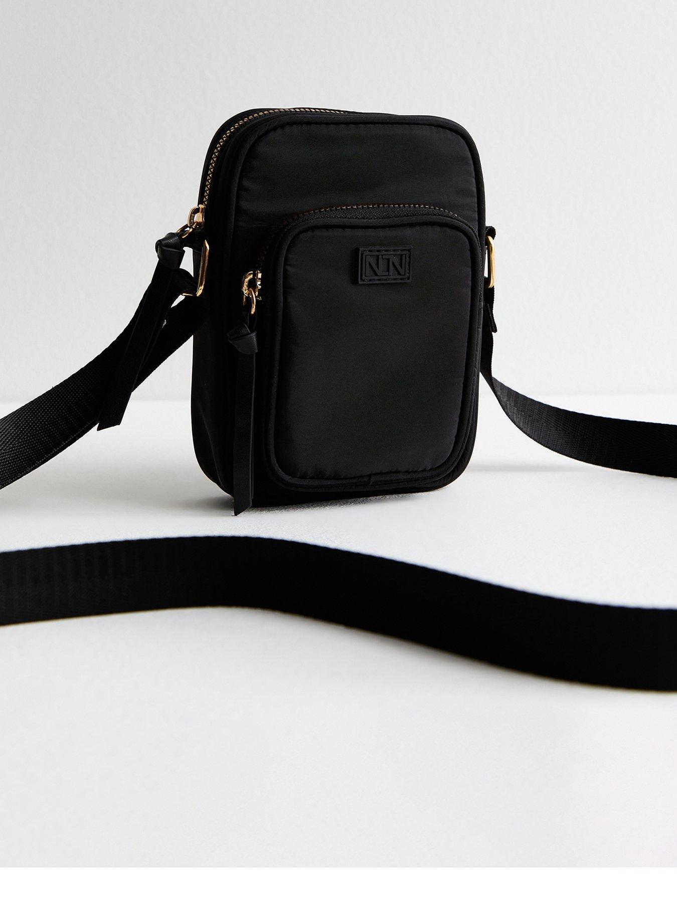 new-look-black-double-compartment-phone-bag