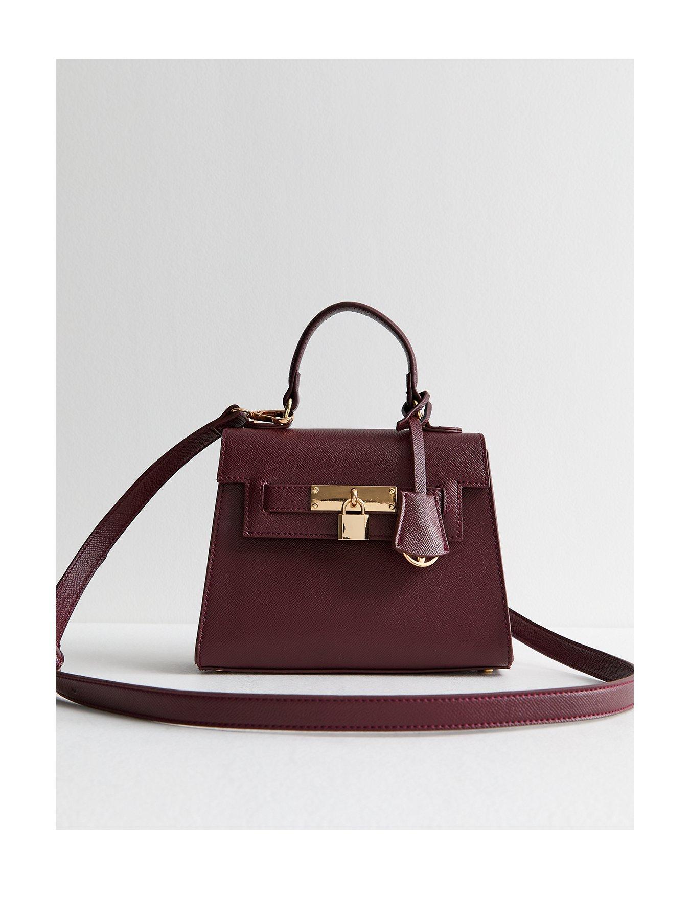 new-look-burgundy-leather-look-top-handle-crossbody-bagfront