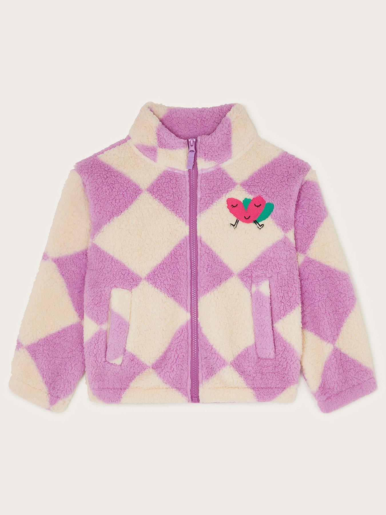 monsoon-girls-check-print-heart-zip-fleece-jacket-lilac