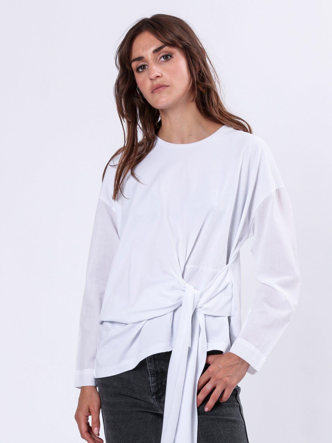 religion-long-sleeve-jersey-top-with-tie-sash-whitefront