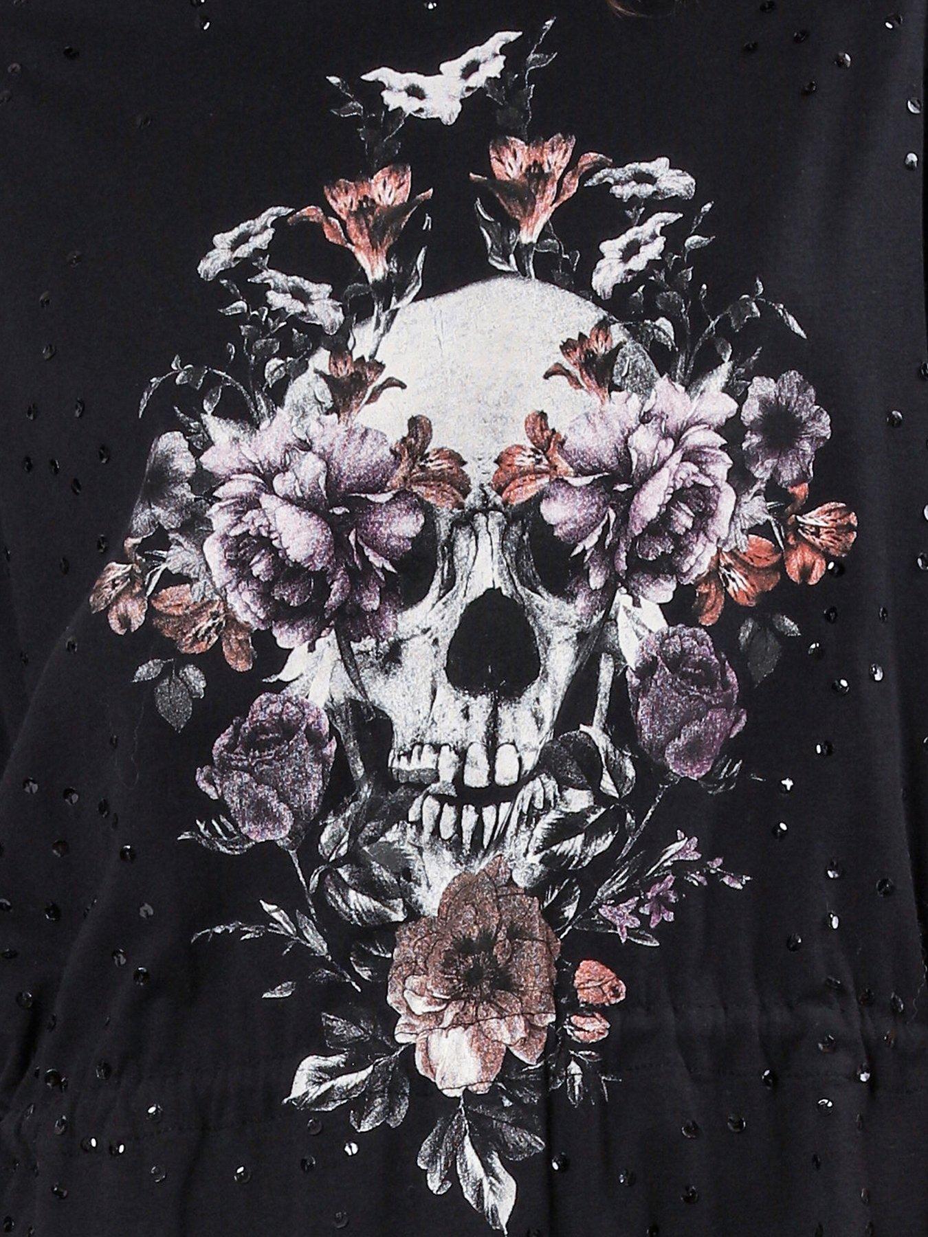 religion-oversized-skull-floral-graphic-tunic-dress-blackdetail