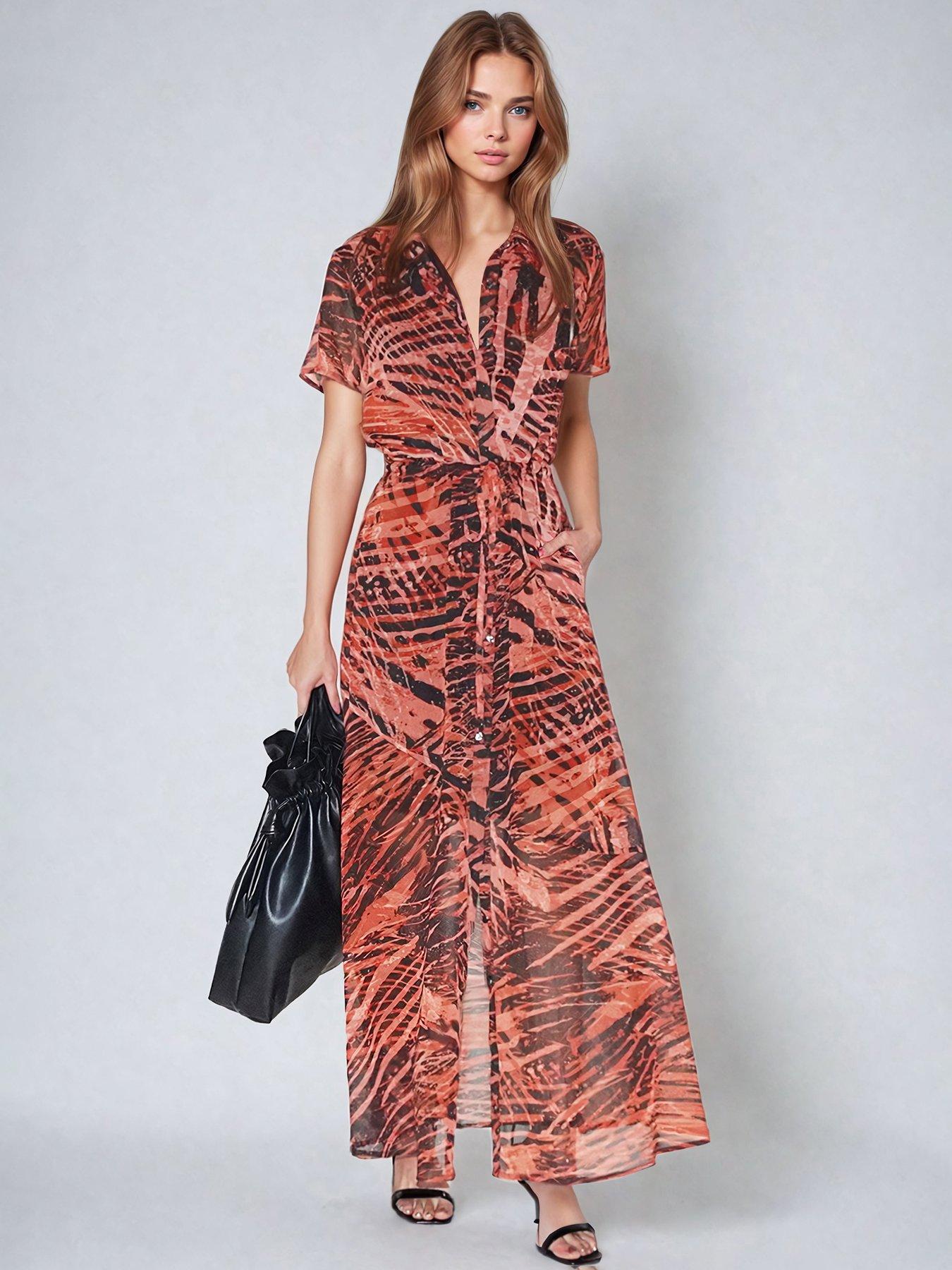 religion-blossom-maxi-shirt-dress-copper