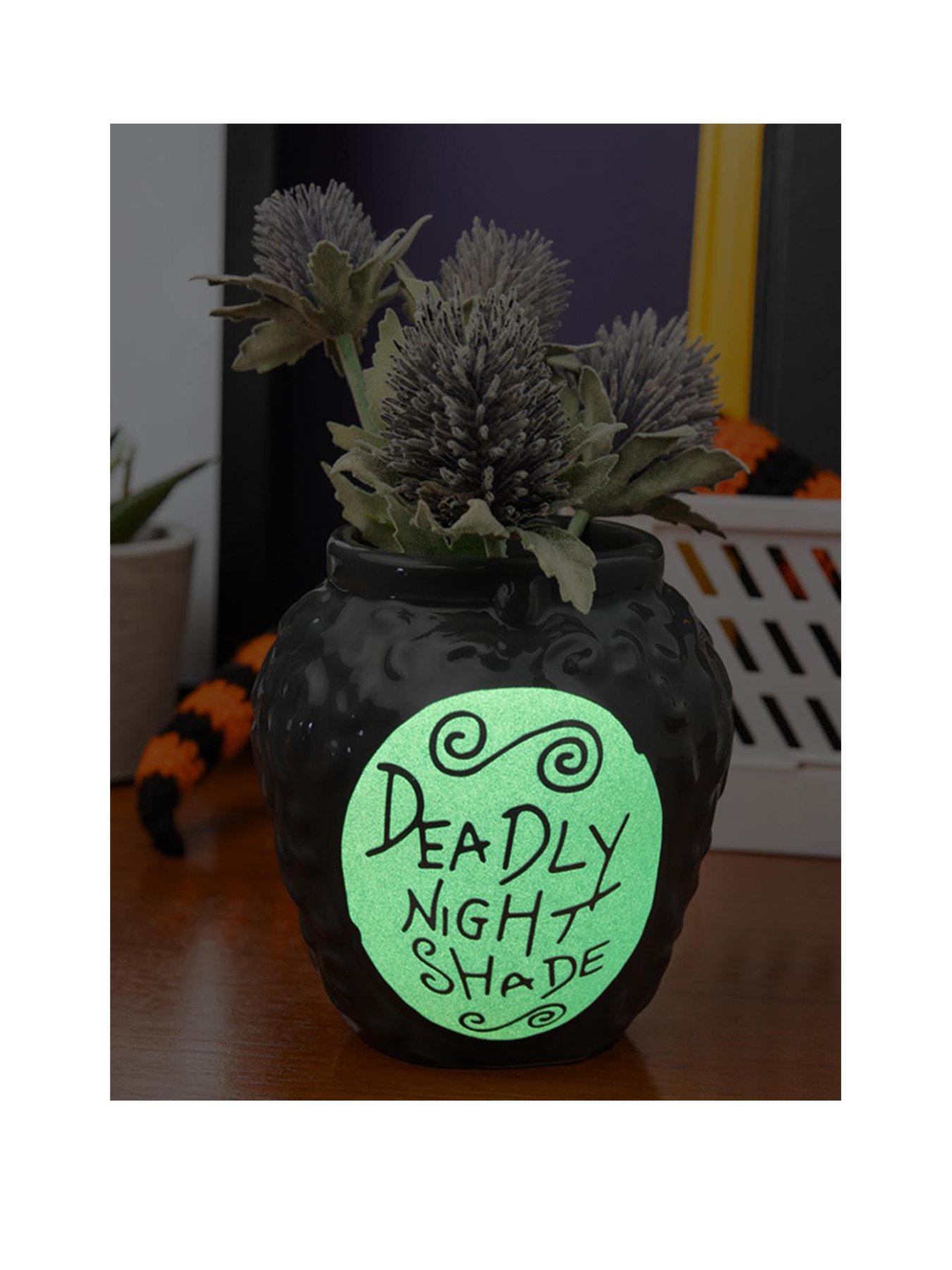 nightmare-before-christmas-deadly-nightshade-pen-and-plant-pot-officially-licensed-nightmare-before-christmas-disney-merchandise-glow-in-the-dark-home-deacutecorfront