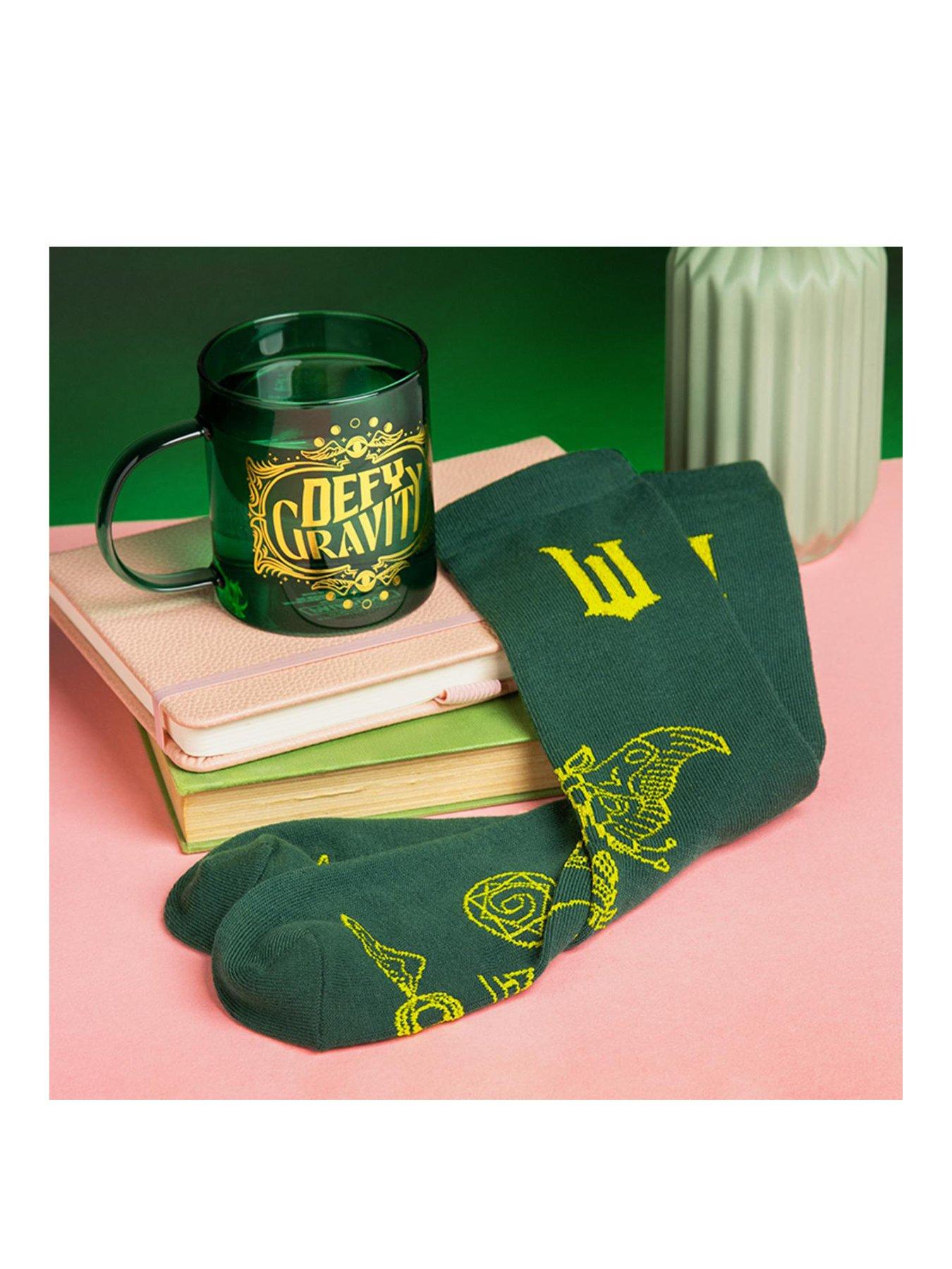 wicked-elphaba-glass-mug-amp-socks-gift-set-officially-licensed-disney-for-wicked-fans-green-tinted-defy-gravity-mug-with-cosy-socks