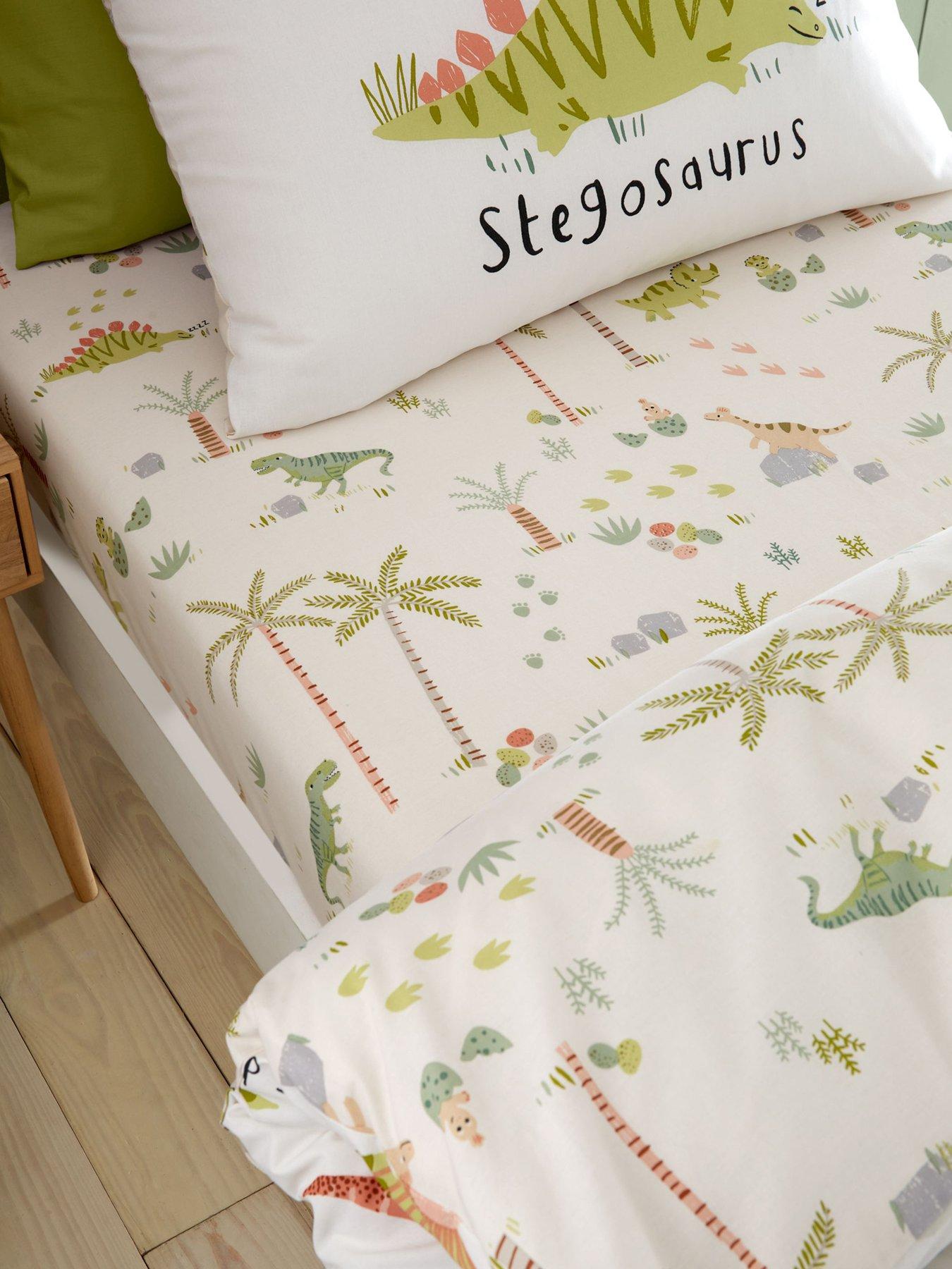 Image of Catherine Lansfield Sleep Dino Fitted Sheet- Single - Multi