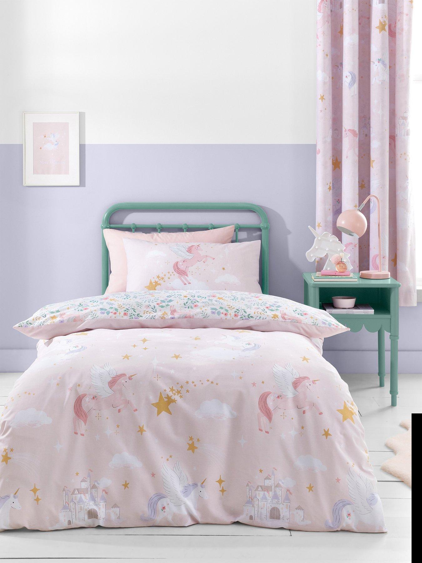 catherine-lansfield-fairytale-unicorn-duvet-set--single-pink