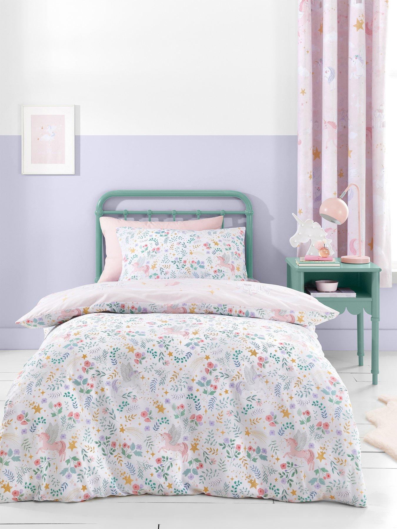 catherine-lansfield-fairytale-unicorn-duvet-set--single-pinkback