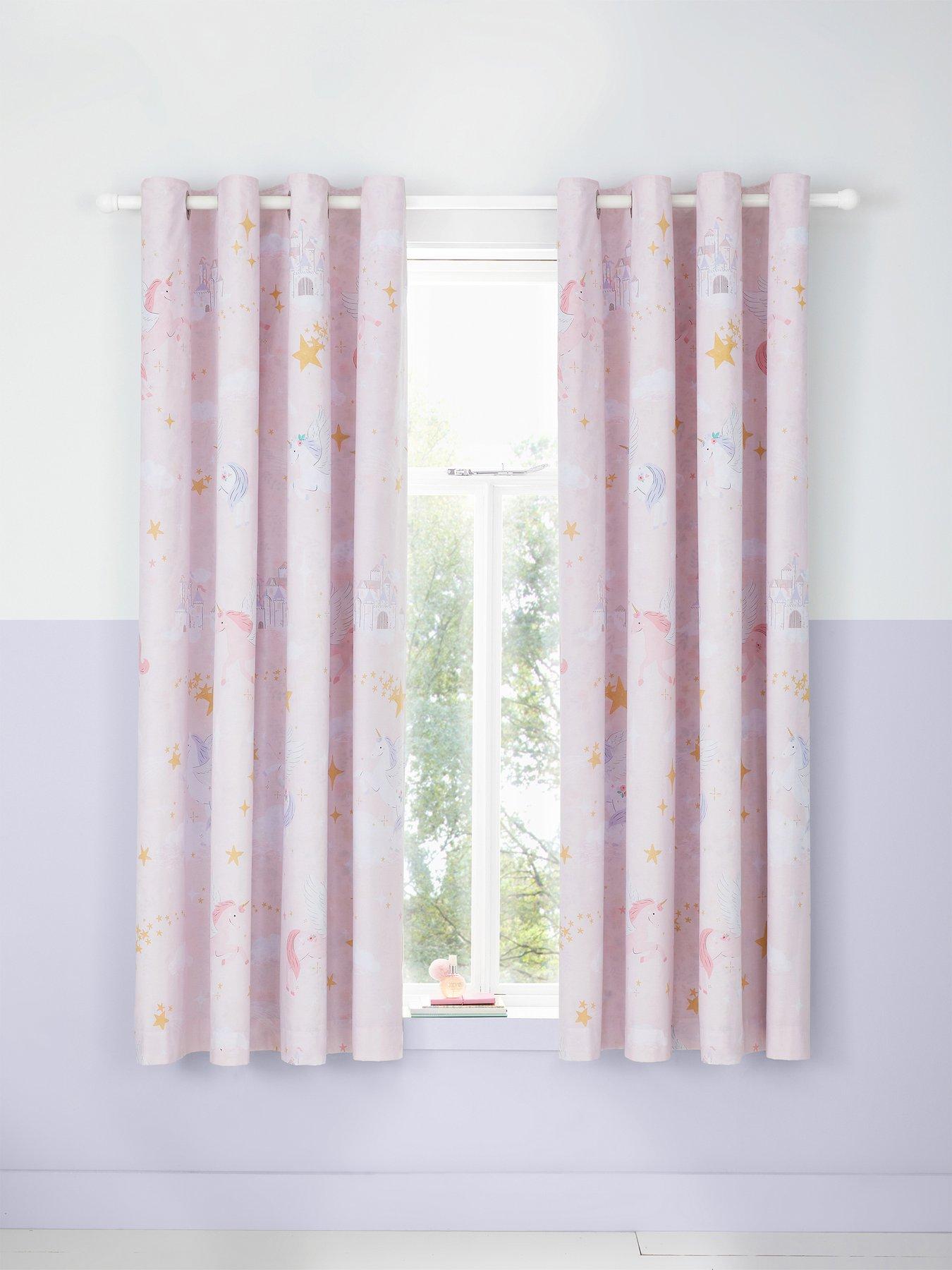 undefined Fairytale Unicorn Curtains- 66x72inch