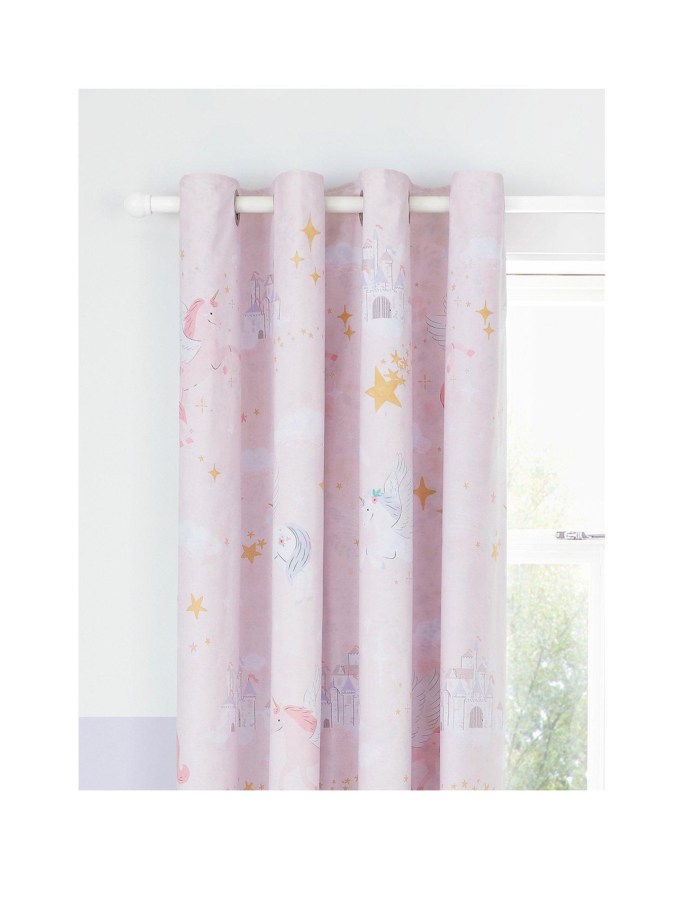 catherine-lansfield-fairytale-unicorn-curtains--66x72inchstillFront