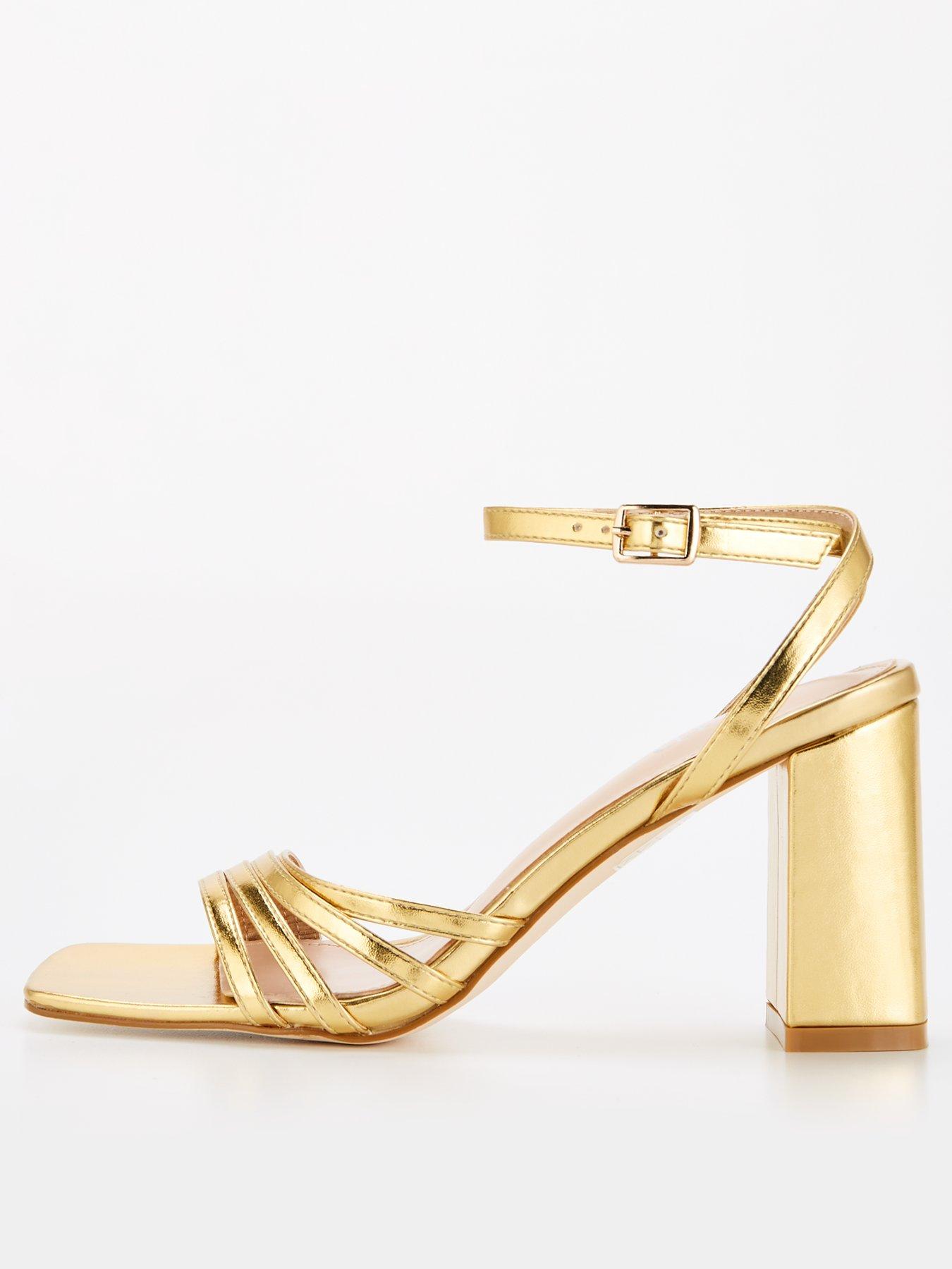 raid-orson-strappy-block-heels-gold