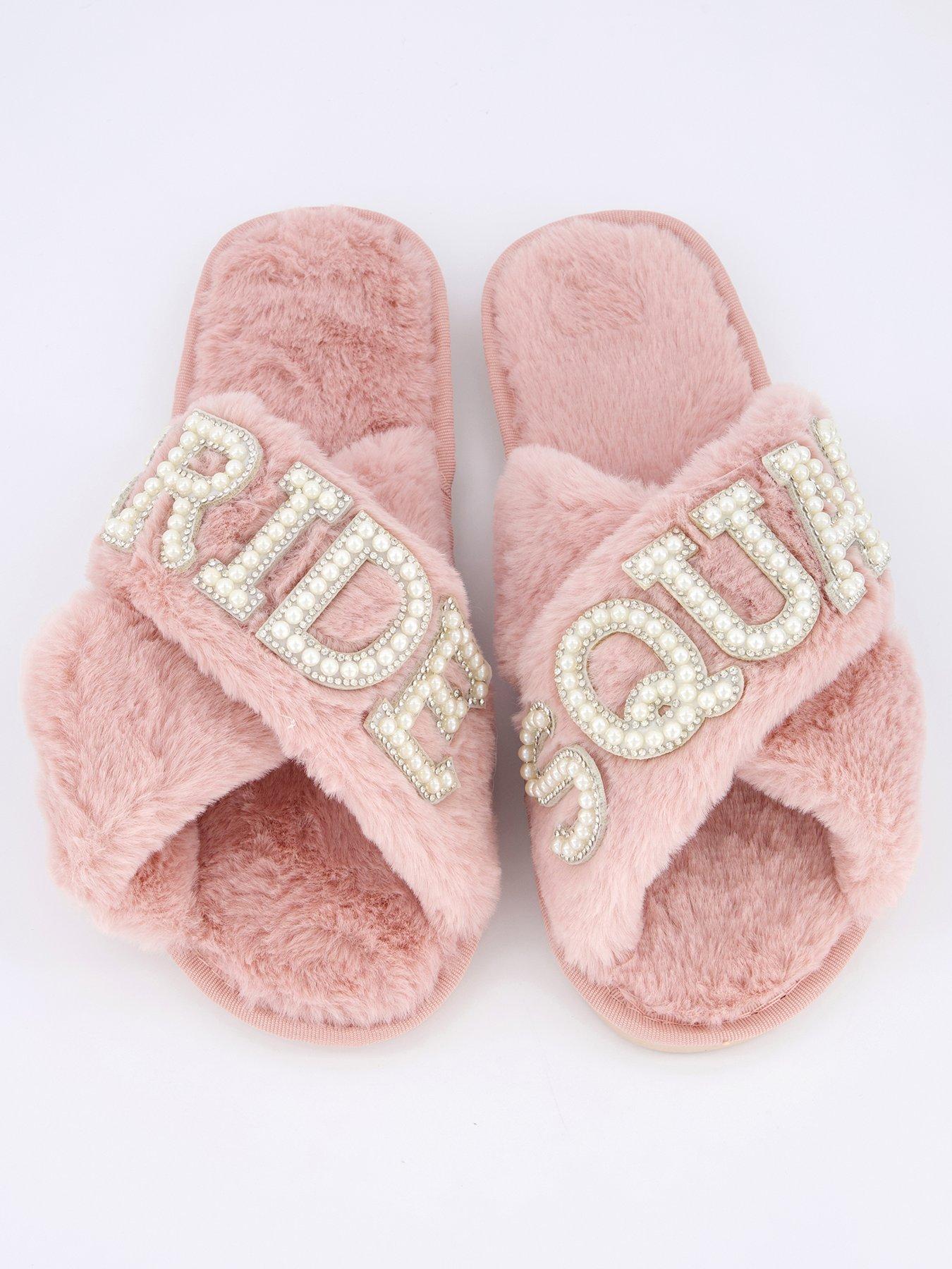 Image 1 of 7 of Raid Sasha Be Mine Bridesquad Slippers - Light Pink