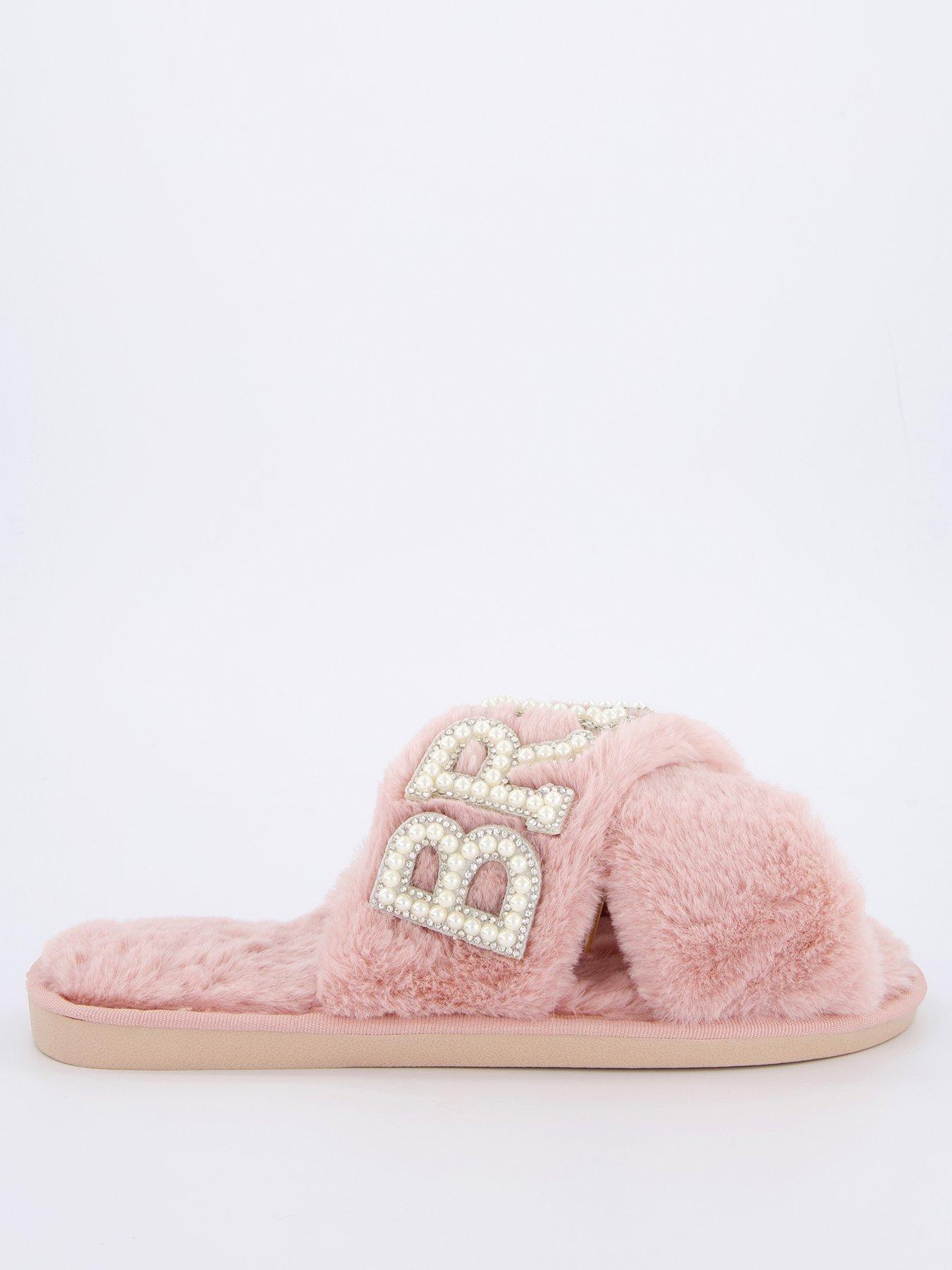 Image 2 of 7 of Raid Sasha Be Mine Bridesquad Slippers - Light Pink