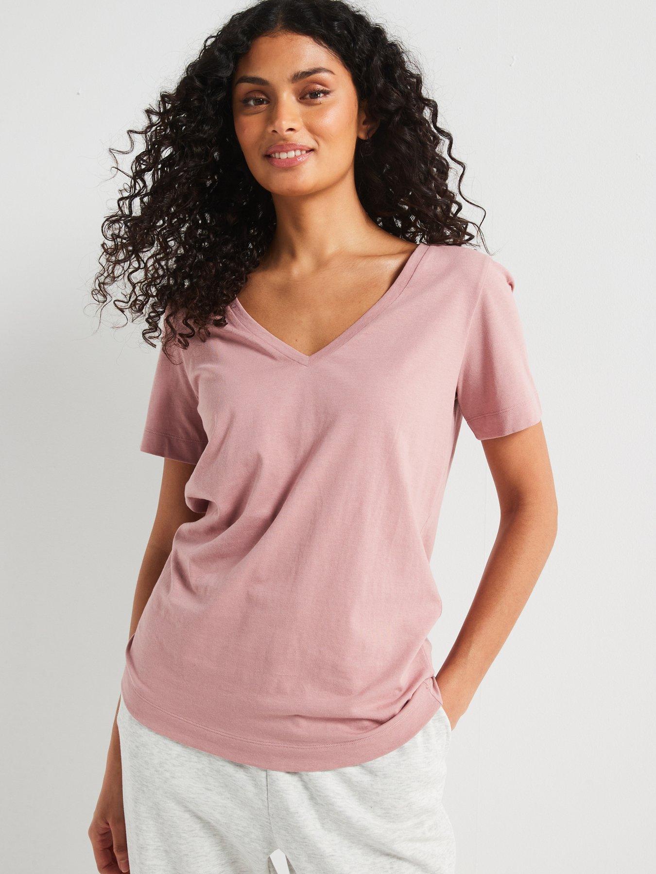 everyday-the-essential-v-neck-t-shirt-pinkfront