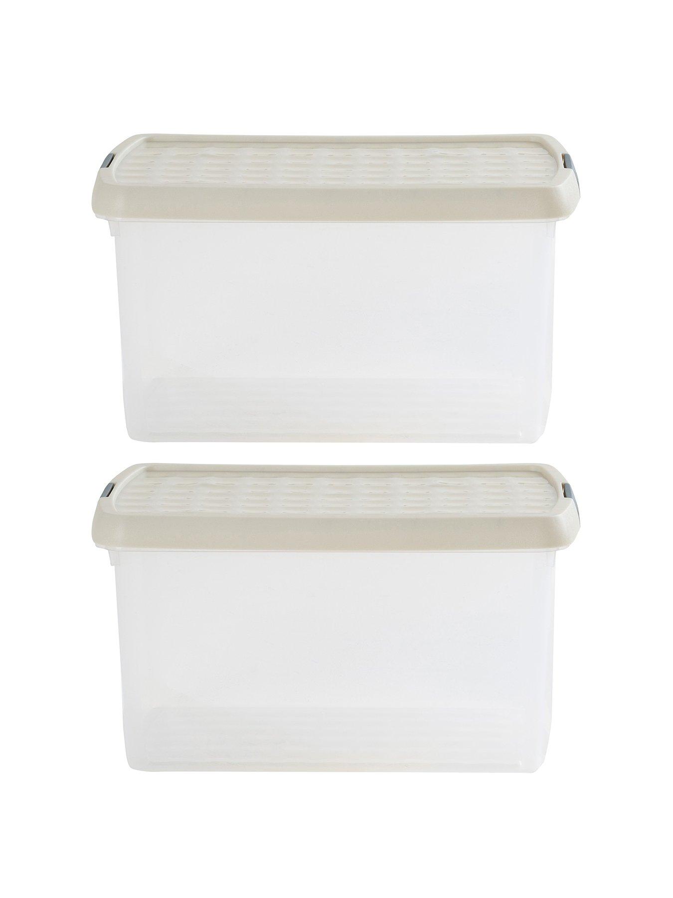 Image 2 of 6 of Wham Wham Set of 2 14L Clip Top Rectangular Box &amp; Lid