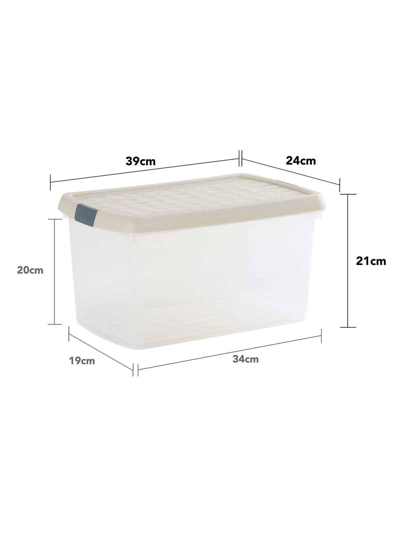 Image 6 of 6 of Wham Wham Set of 2 14L Clip Top Rectangular Box &amp; Lid