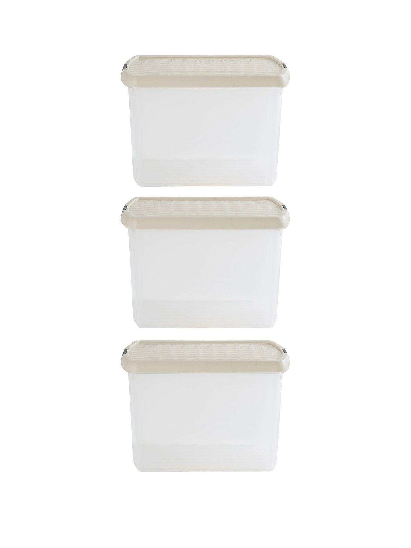 Image 2 of 6 of Wham Wham Set of 3 5L Clip Top Rectangular Box &amp; Lid