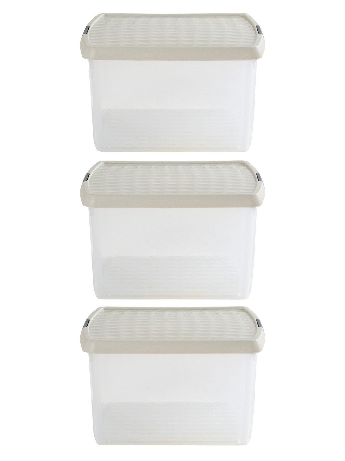 Image 5 of 6 of Wham Wham Set of 3 25.5L Clip Top Square Box &amp; Lid
