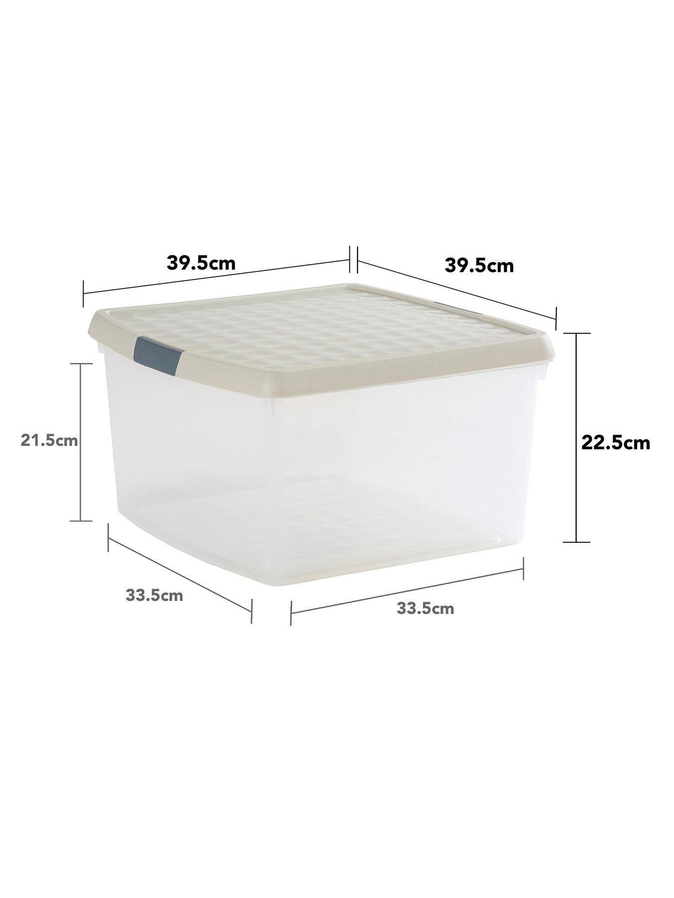 Image 6 of 6 of Wham Wham Set of 3 25.5L Clip Top Square Box &amp; Lid