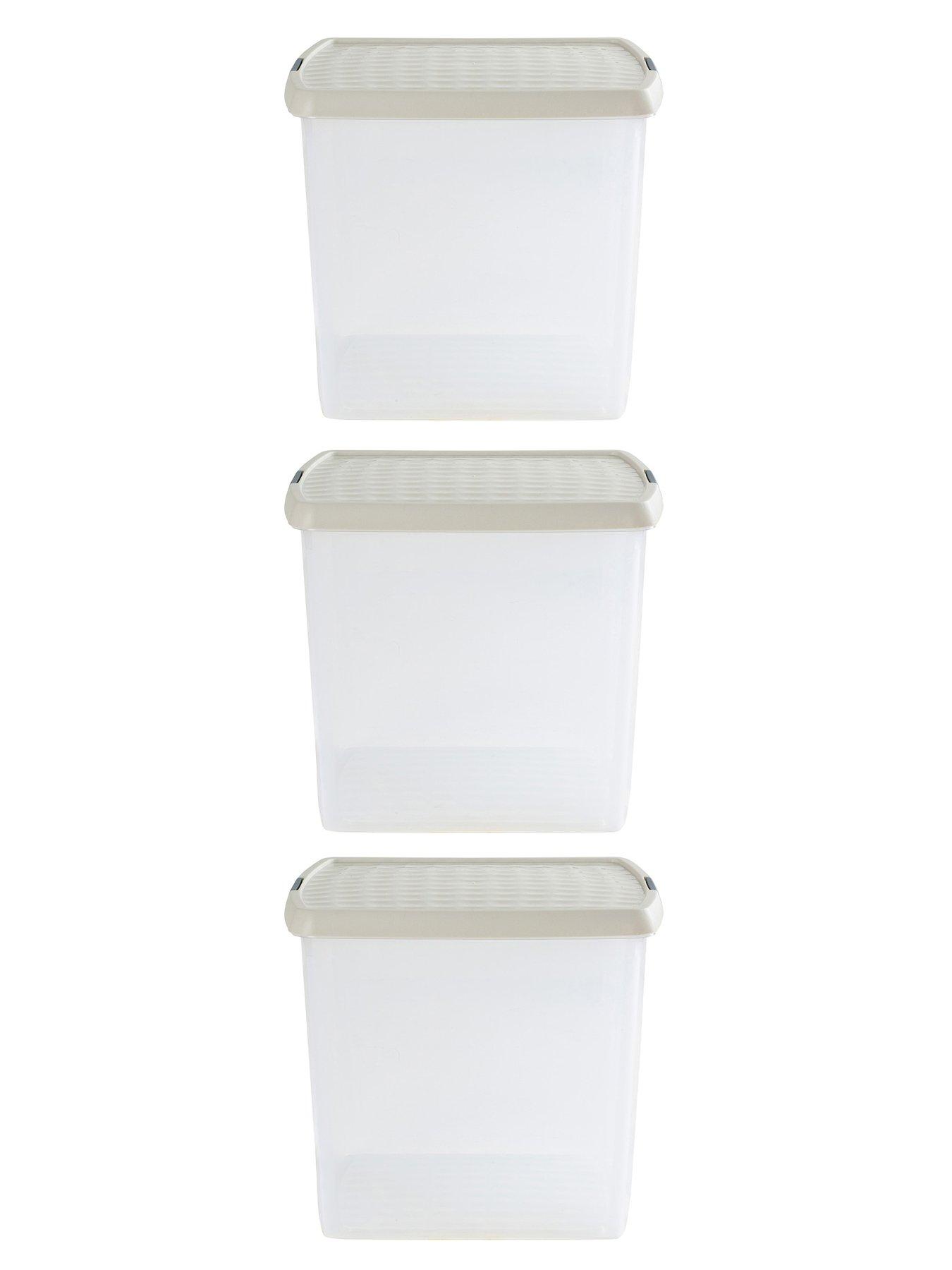Image 5 of 6 of Wham Wham Set of 3 37L Clip Top Square Box &amp; Lid