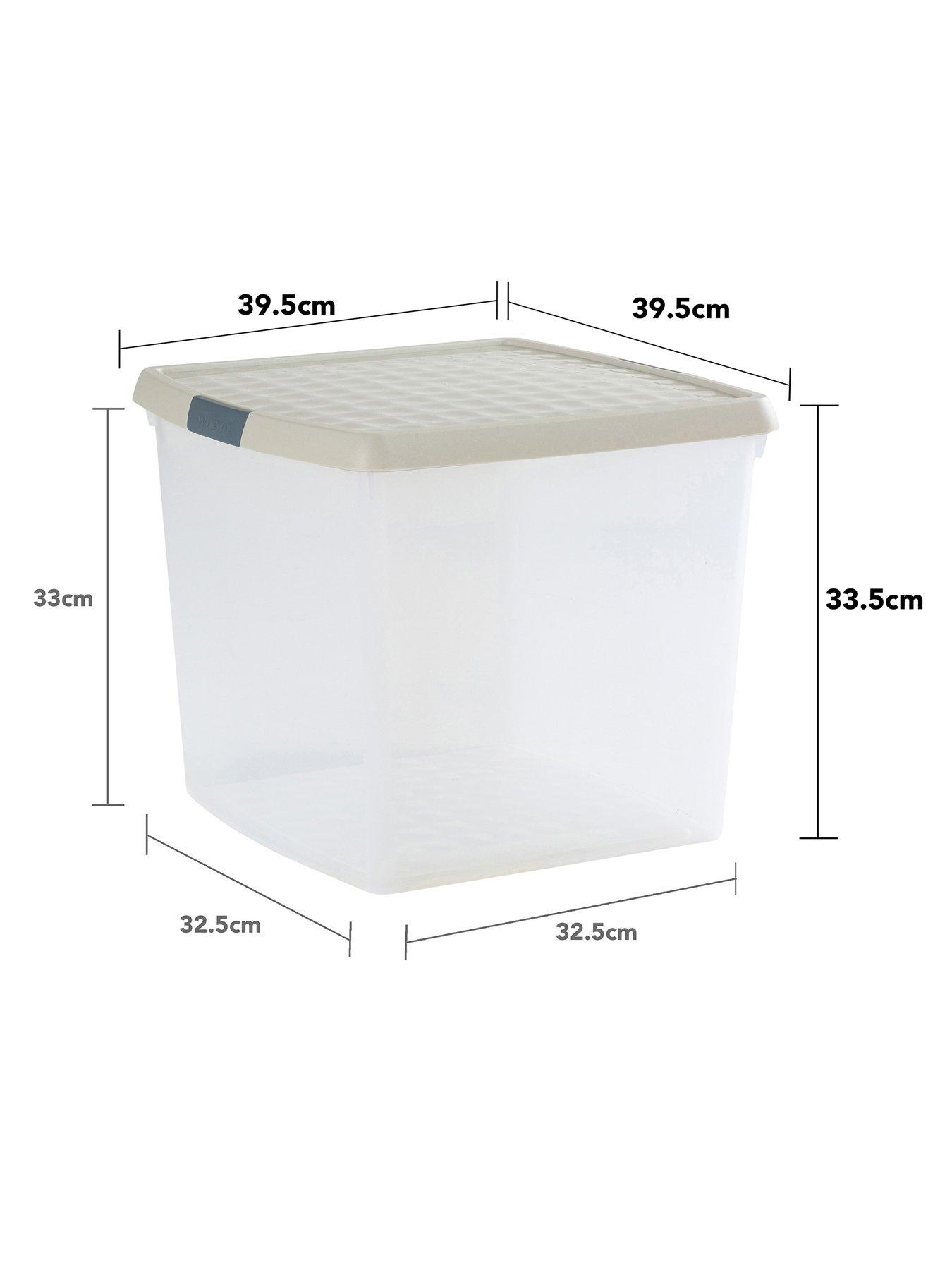 Image 6 of 6 of Wham Wham Set of 3 37L Clip Top Square Box &amp; Lid