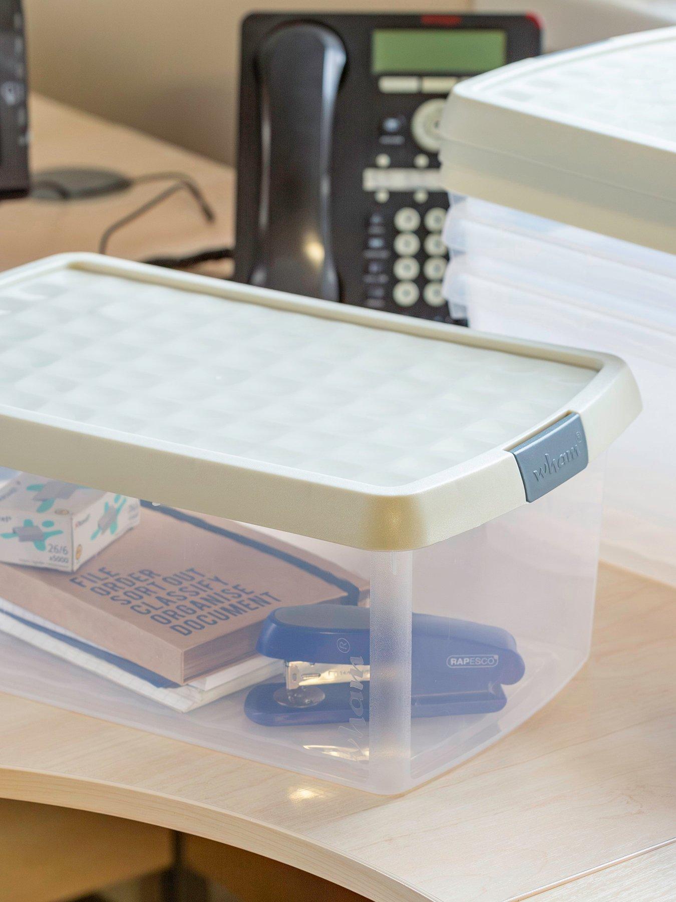 Image 1 of 6 of Wham Wham Set of 4 10.5L Clip Top Rectangular Box &amp; Lid