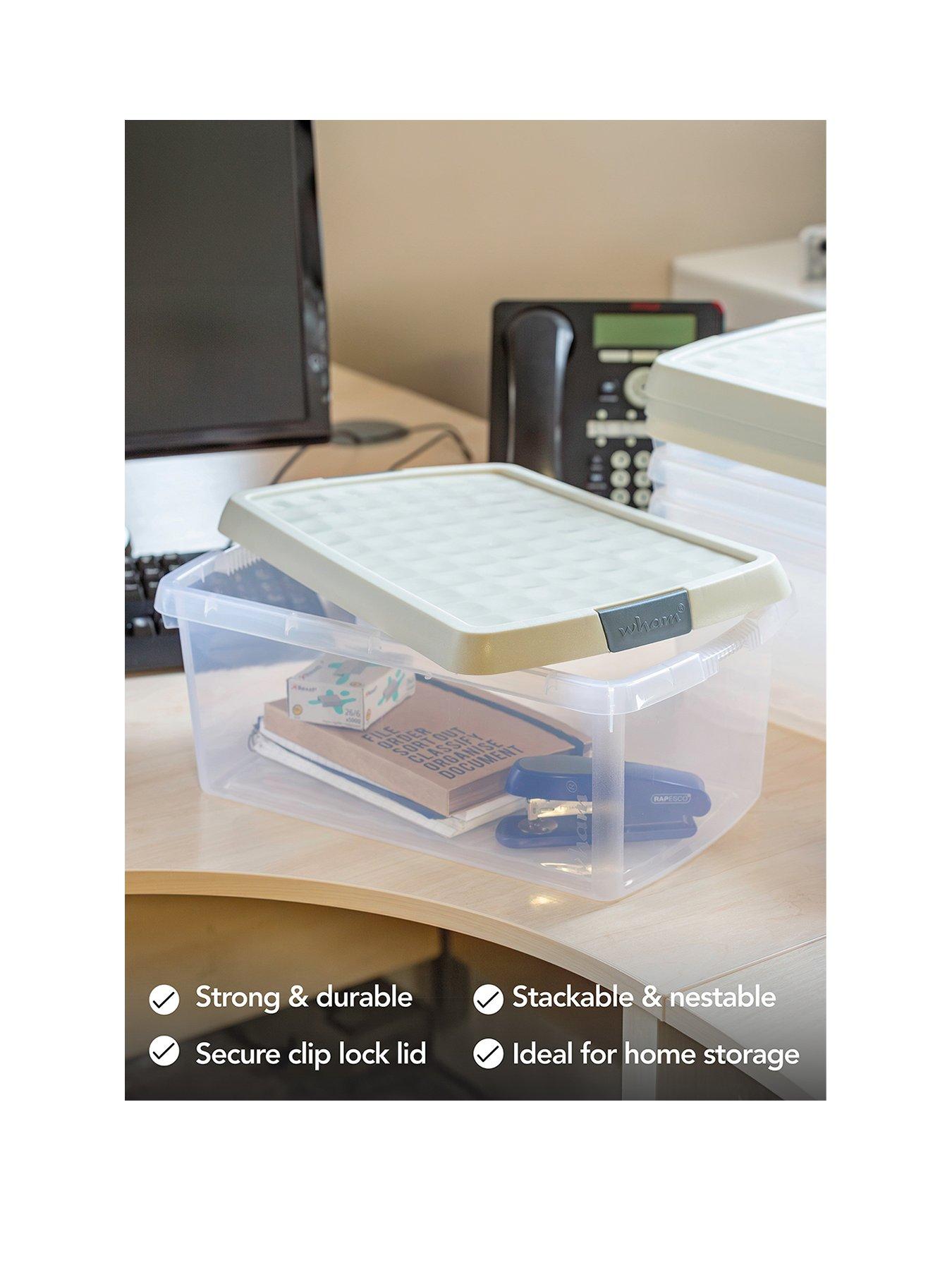 Image 2 of 6 of Wham Wham Set of 4 10.5L Clip Top Rectangular Box &amp; Lid