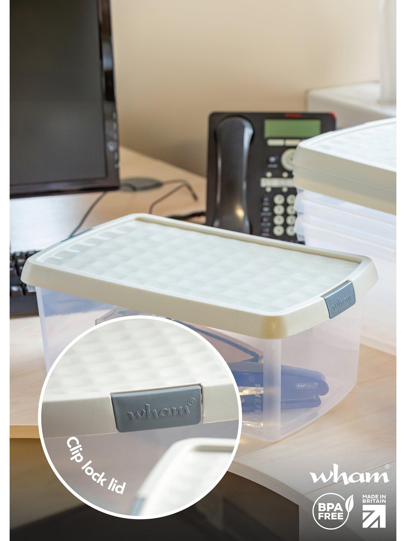 Image 3 of 6 of Wham Wham Set of 4 10.5L Clip Top Rectangular Box &amp; Lid