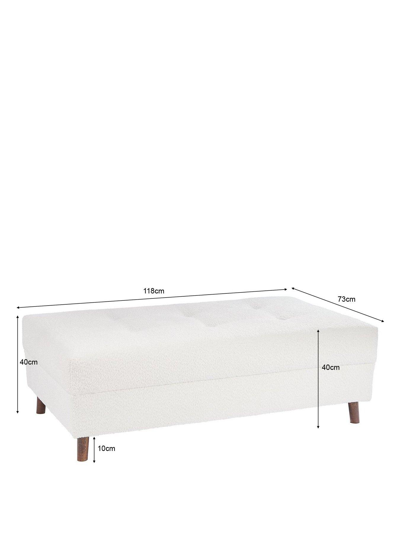 Image 6 of 7 of The Very Collection Rune Fabric Footstool&nbsp;-&nbsp;FSC&reg; Certified