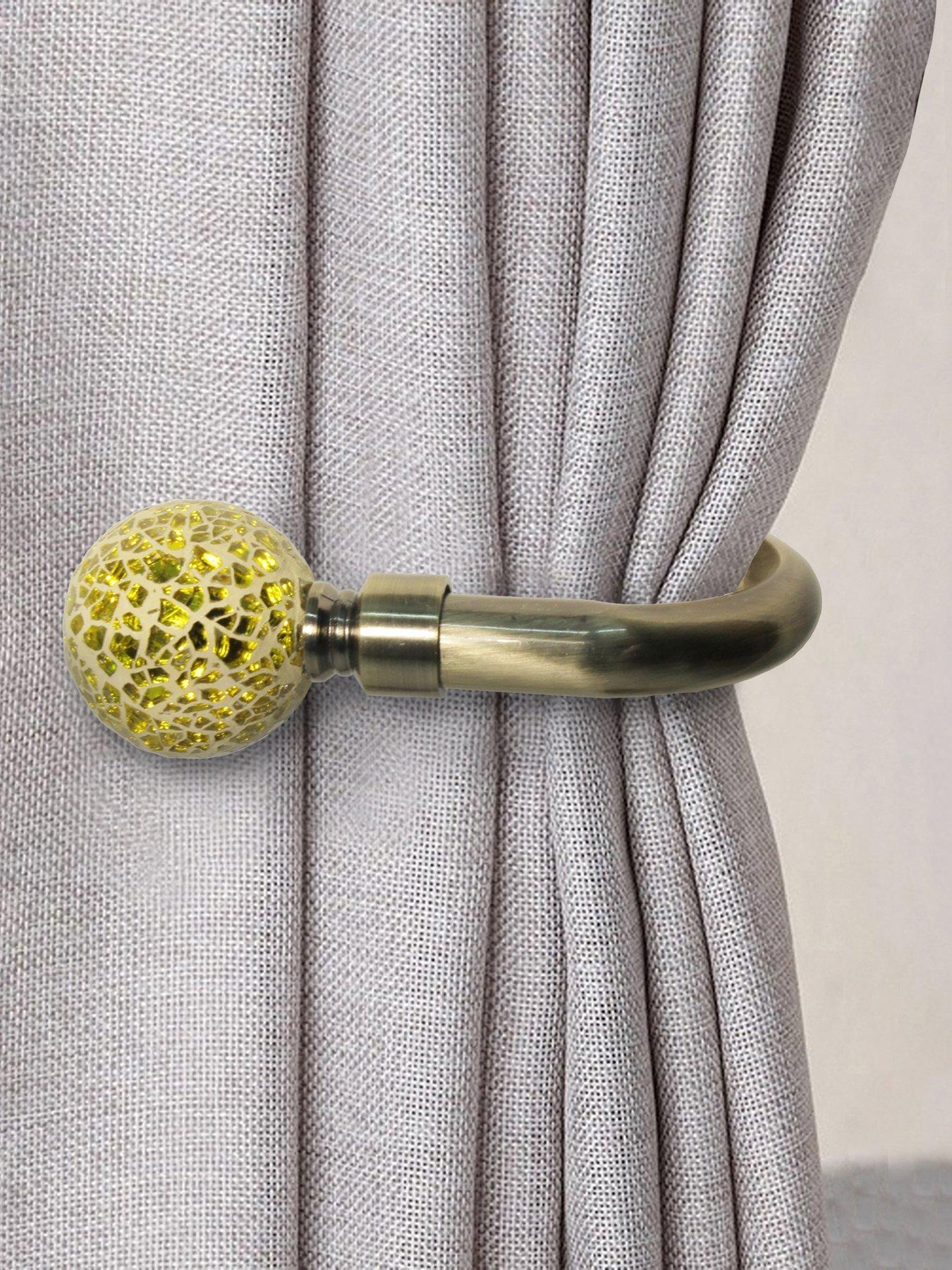 undefined Crackle Glass Finial Holdback