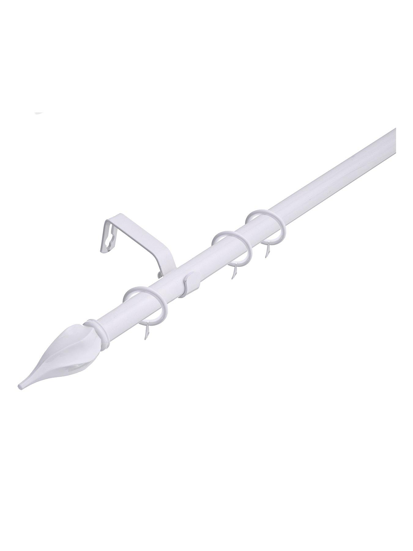undefined Value Spiral Finial 19 mm Extendable Curtain Pole