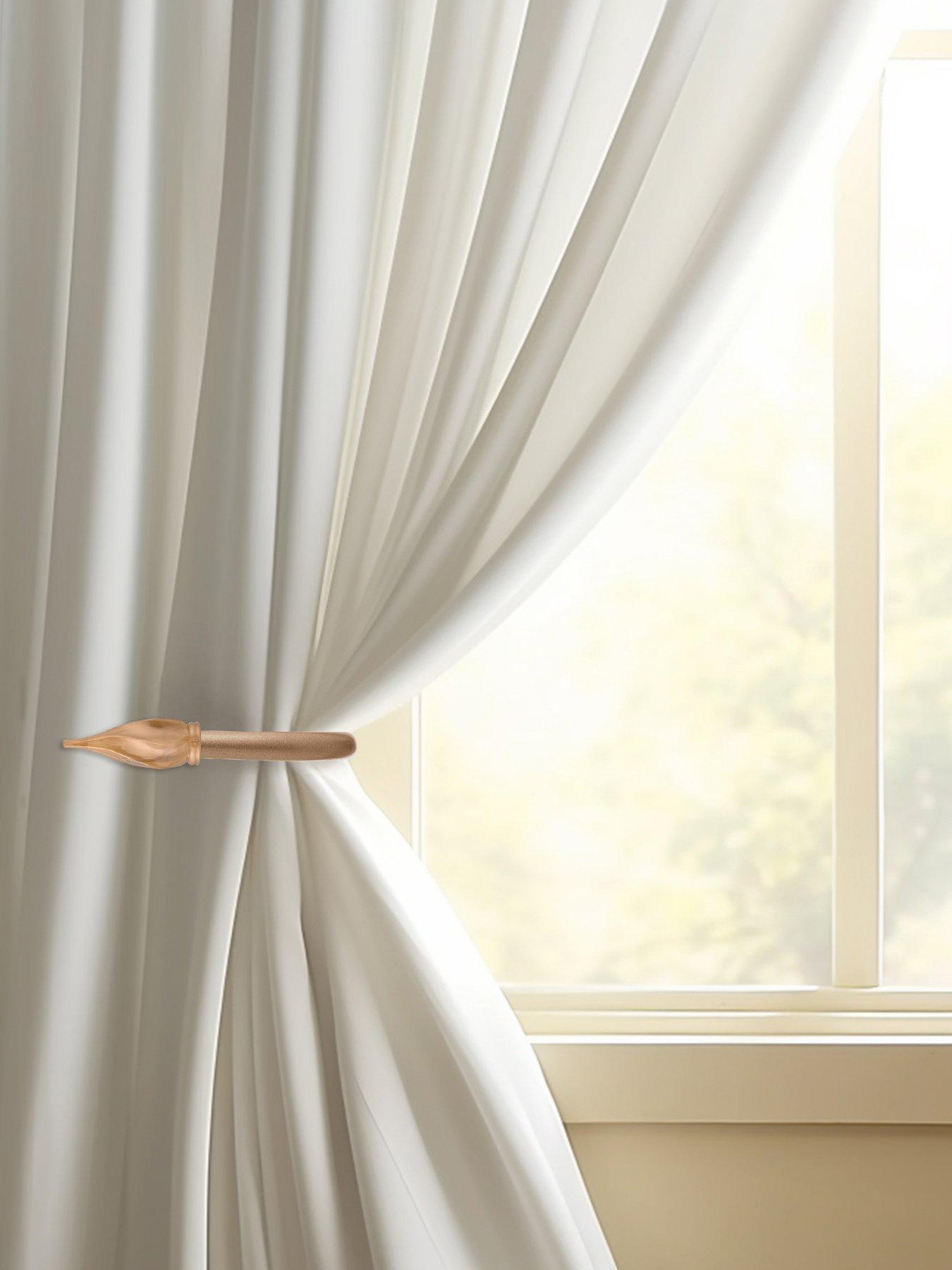 Image 1 of 2 of The Very Collection Spiral Finial Curtain Holdbacks
