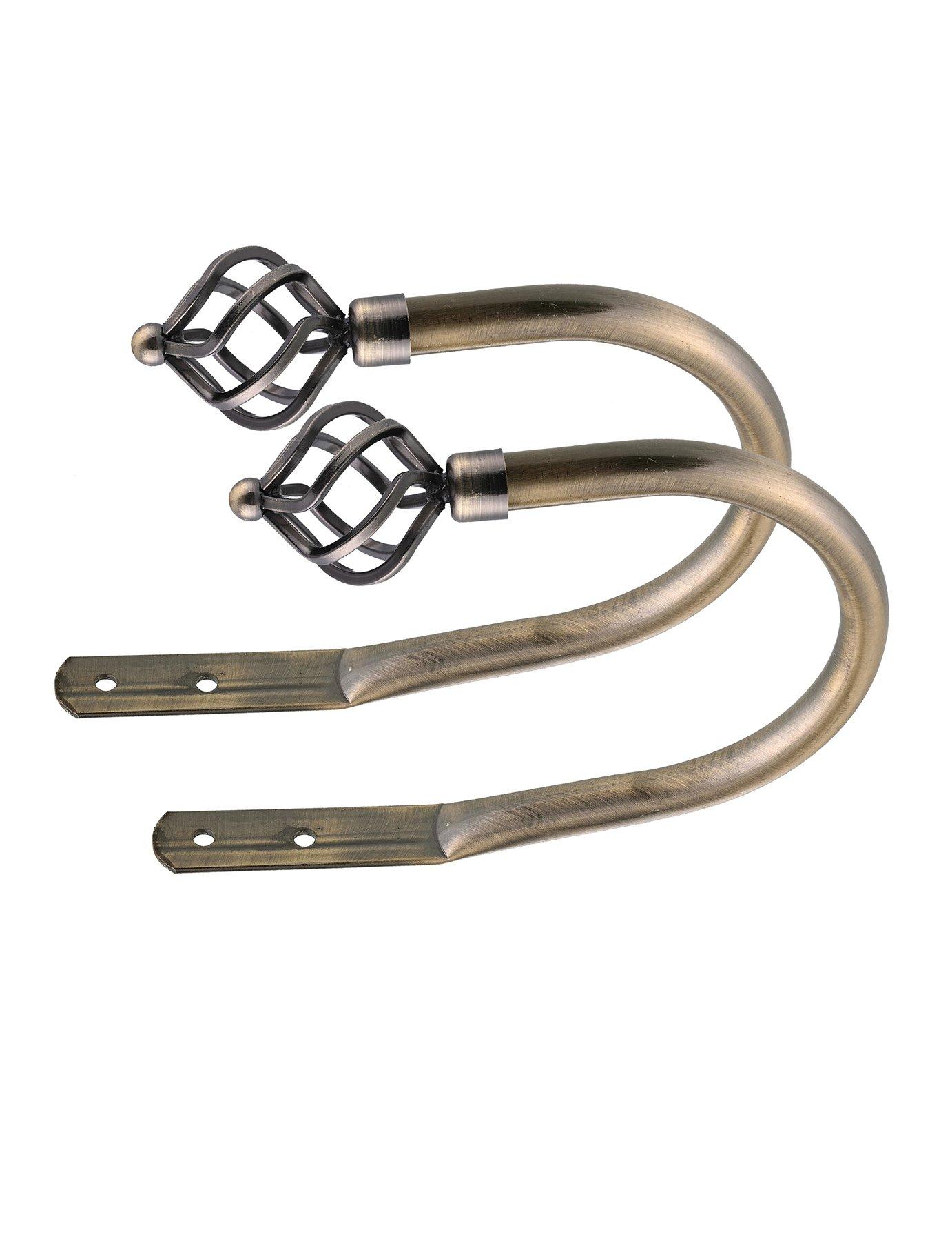 Image 1 of 3 of The Very Collection Metal Cage Finial Curtain Holdbacks