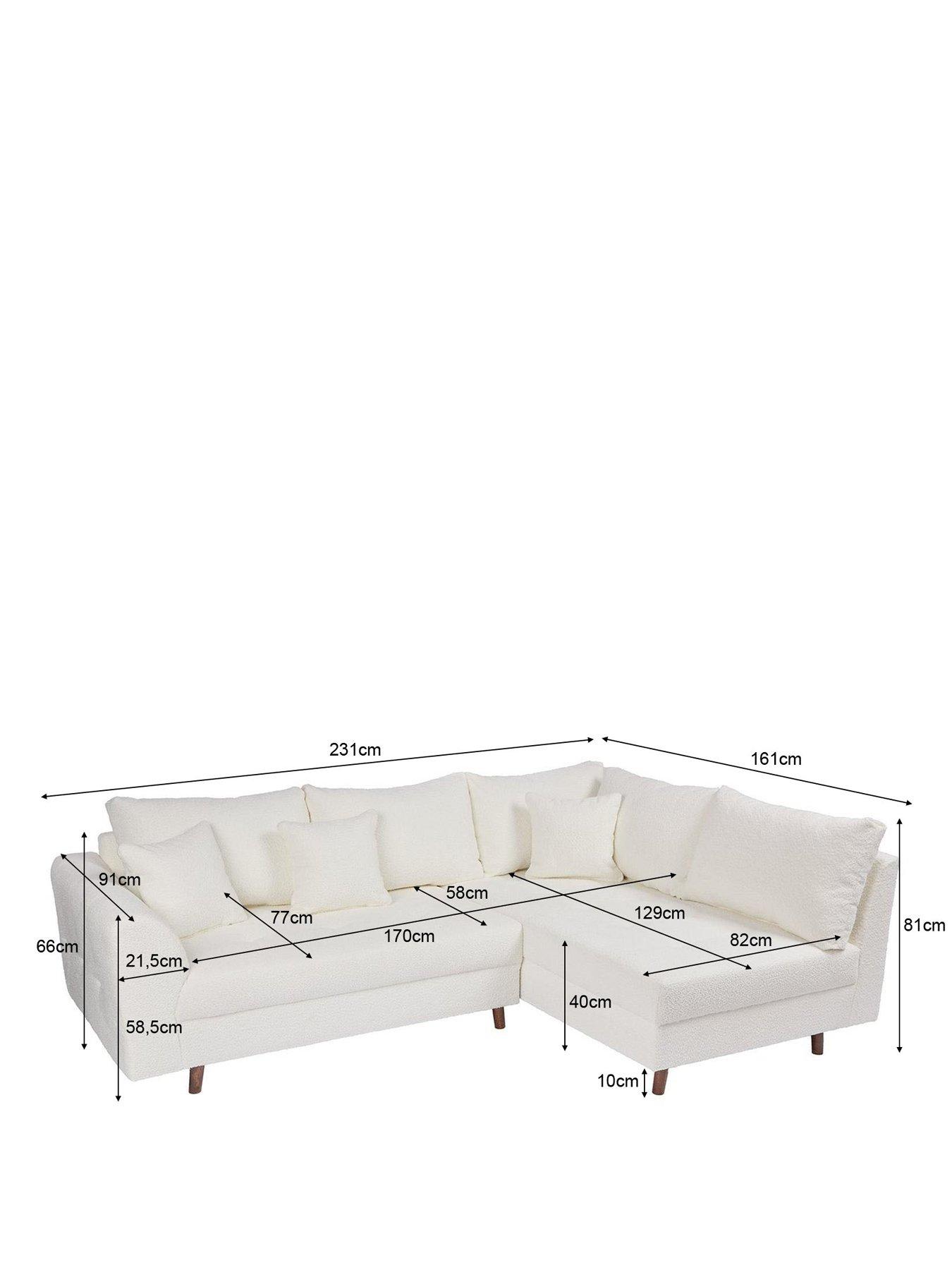 Image 6 of 7 of The Very Collection Rune Right Hand Fabric Corner&nbsp;- FSC Certified
