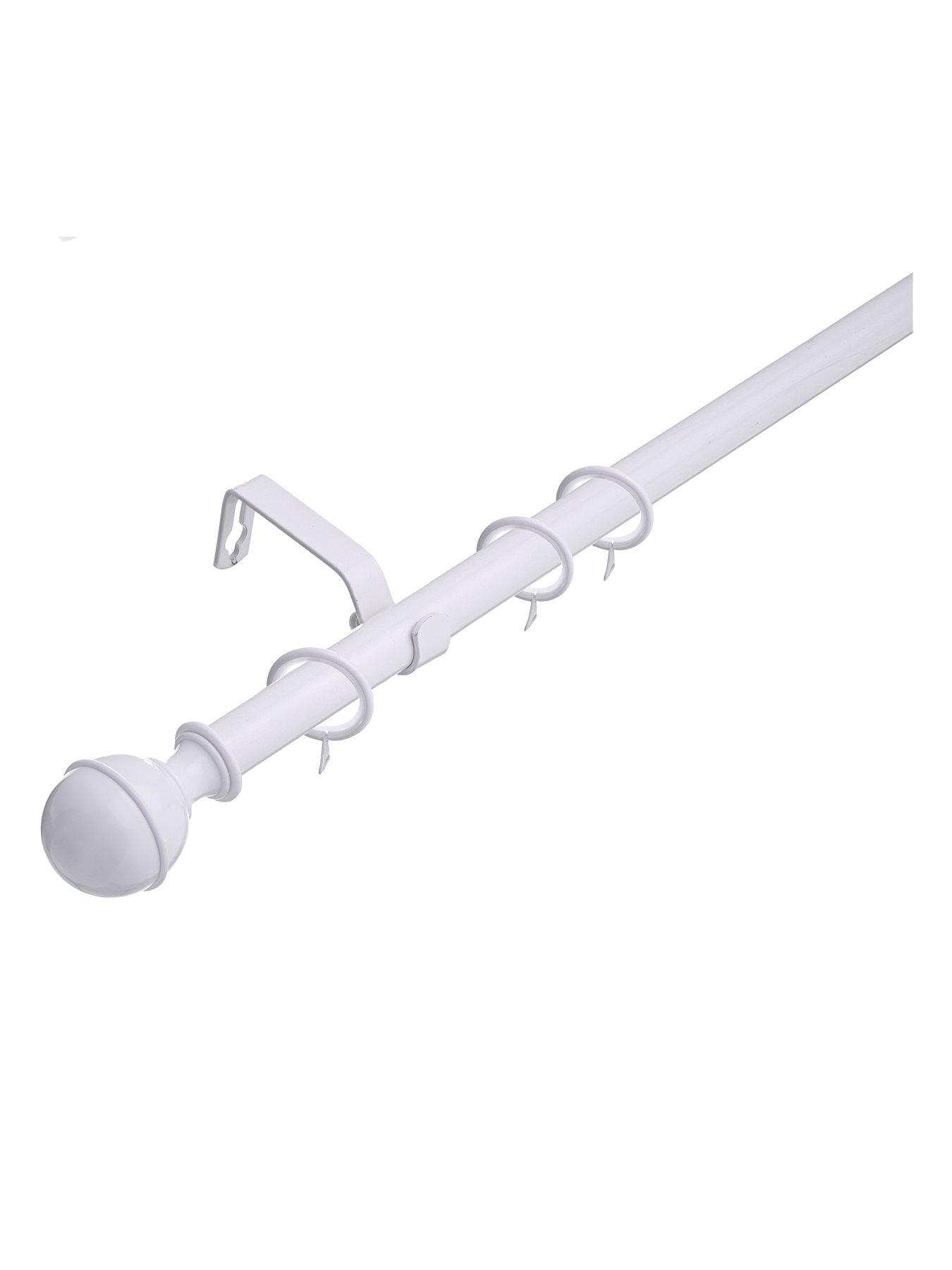 undefined Value Ball Finial 19 mm Extendable Curtain Pole