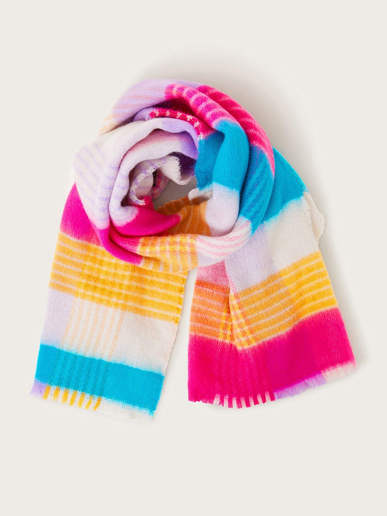 Image 1 of 2 of Monsoon Girls Check Blanket Scarf - Multi