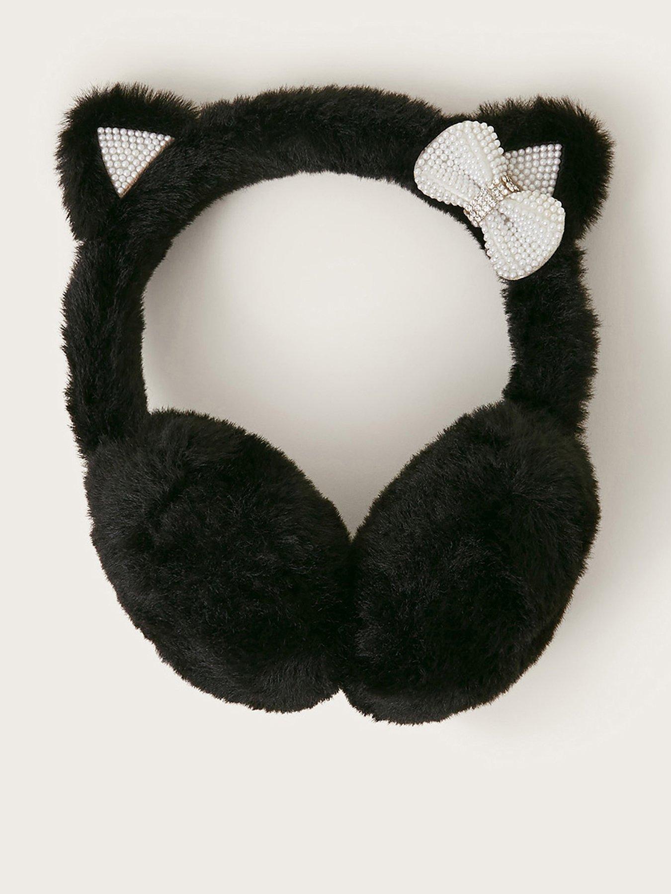 monsoon-girls-cat-earmuffs-black