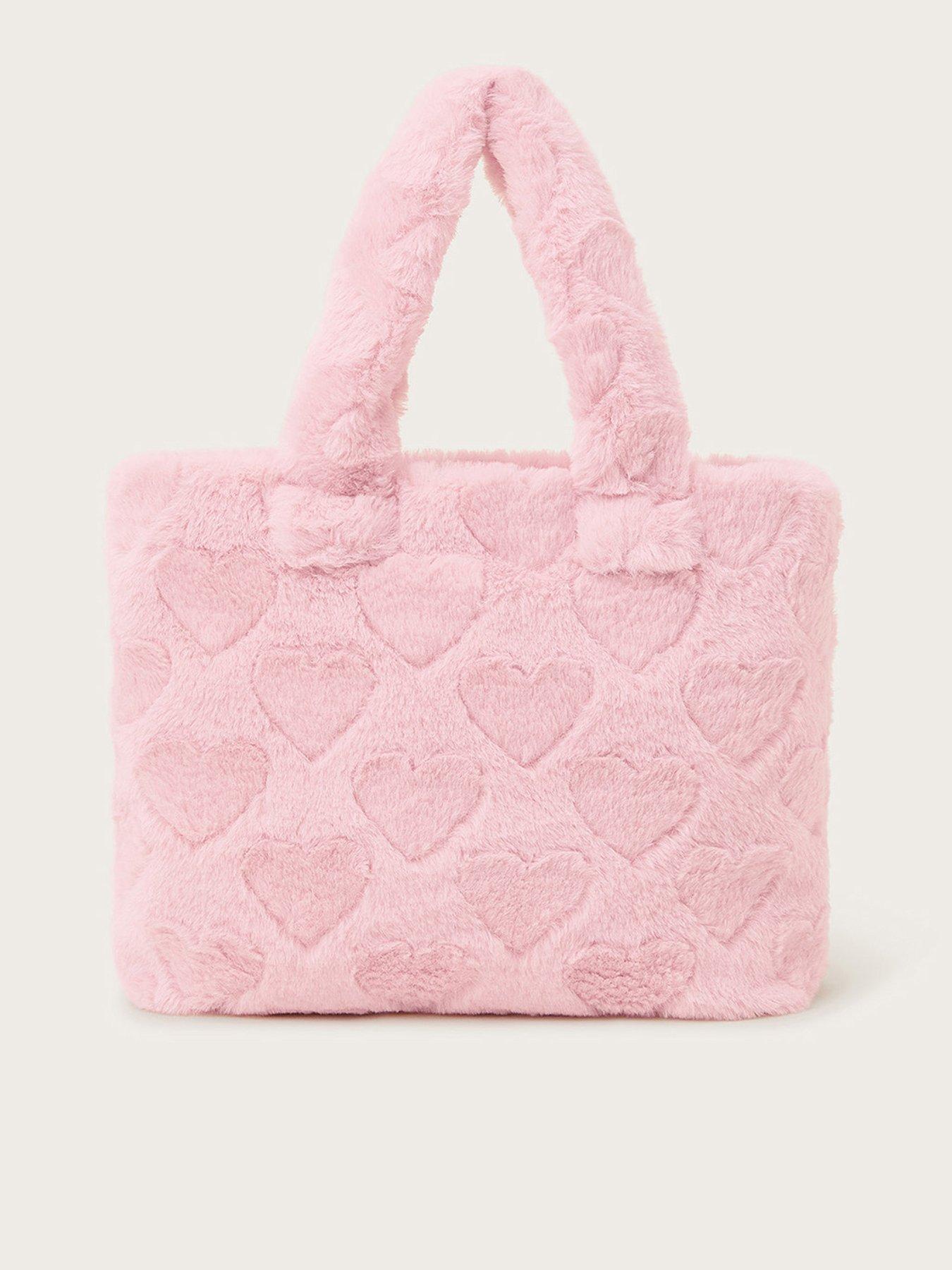 monsoon-girls-heart-fluffy-faux-fur-tote-bag-pink