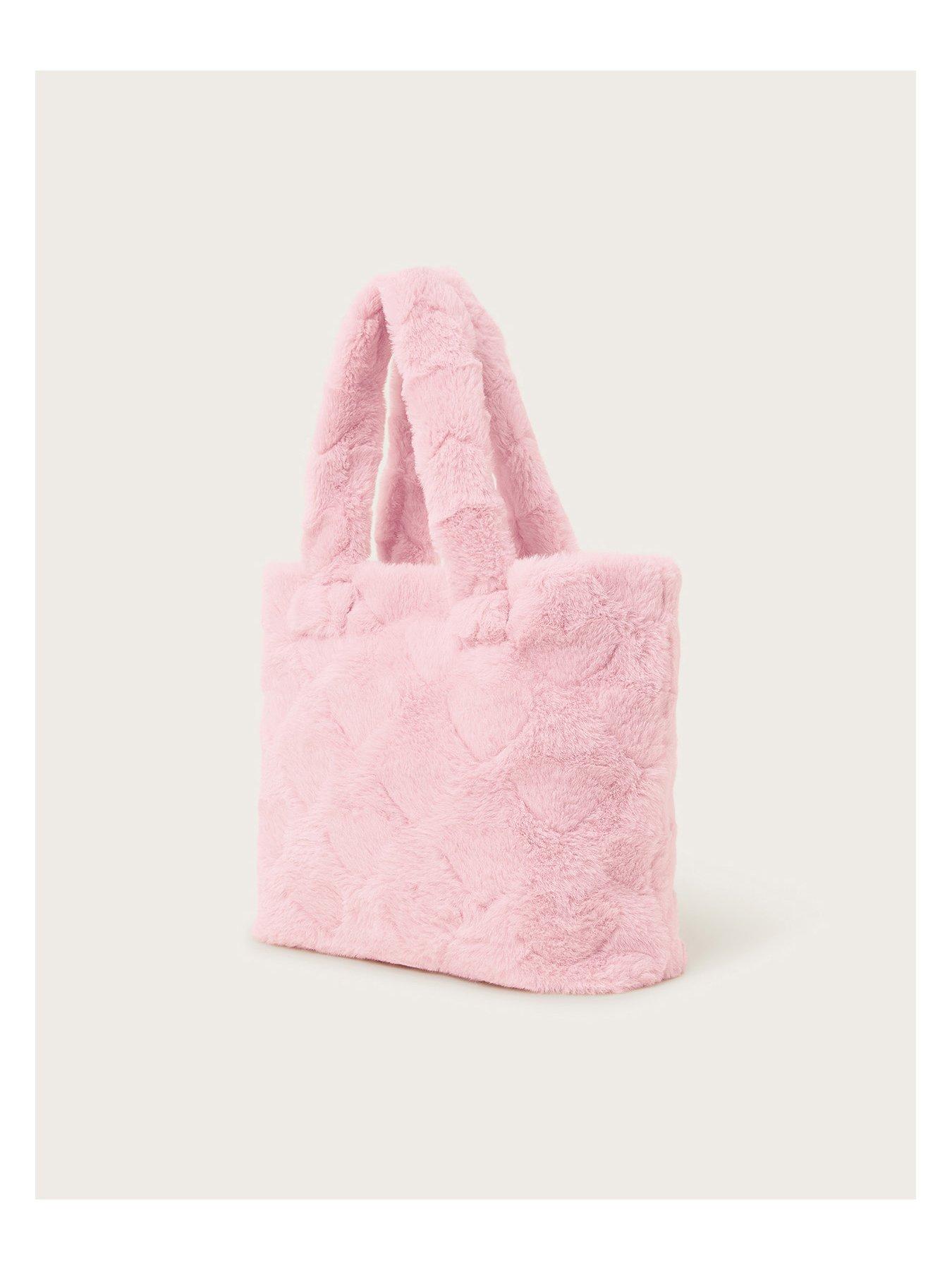 monsoon-girls-heart-fluffy-faux-fur-tote-bag-pinkback