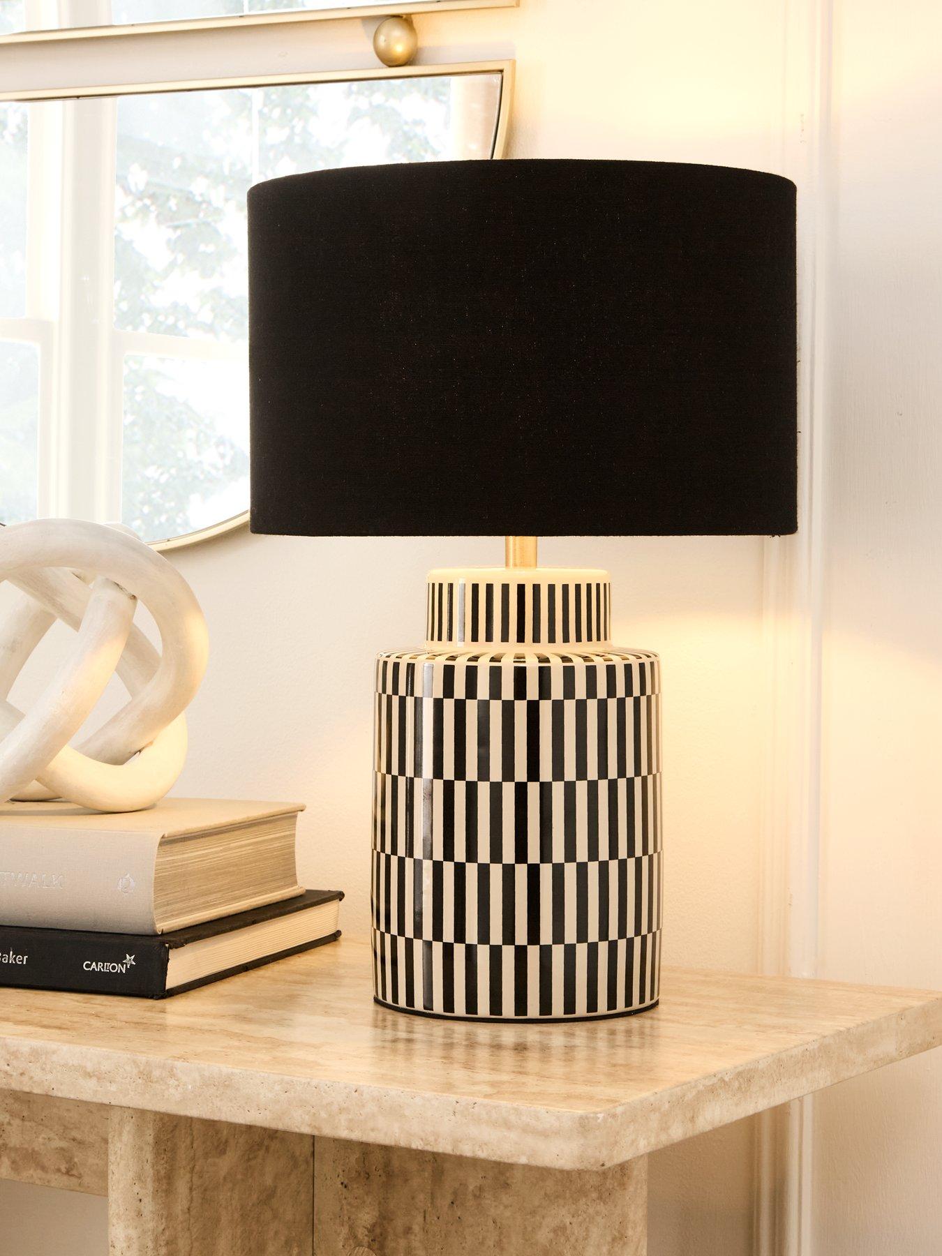 Very Home Reava Black/white Table Lamp