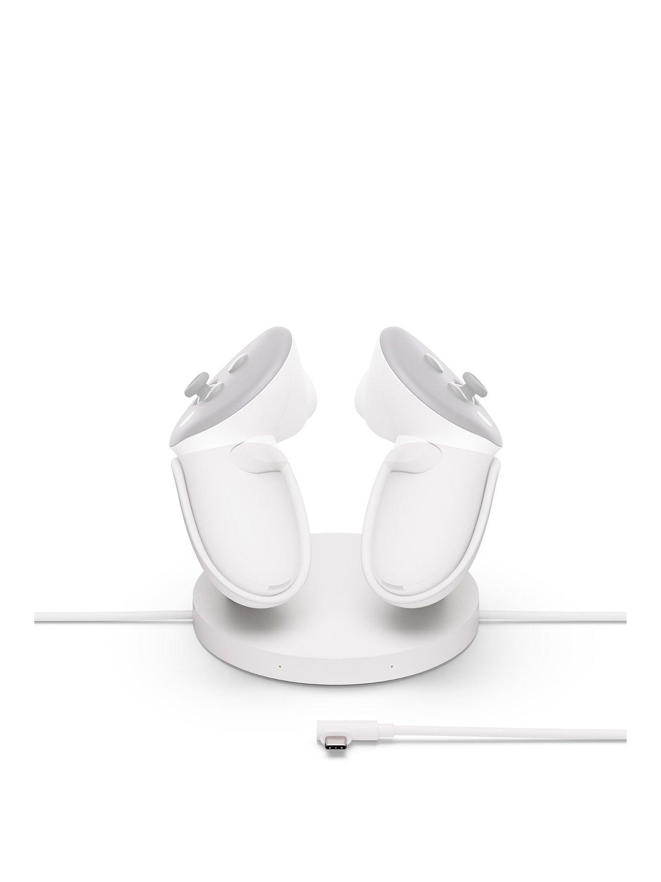 Image 1 of 8 of Meta Quest Compact Charging Dock - Works with Meta Quest 3/3S - Extended headset charging cable - Wireless charging for Touch Plus controllers