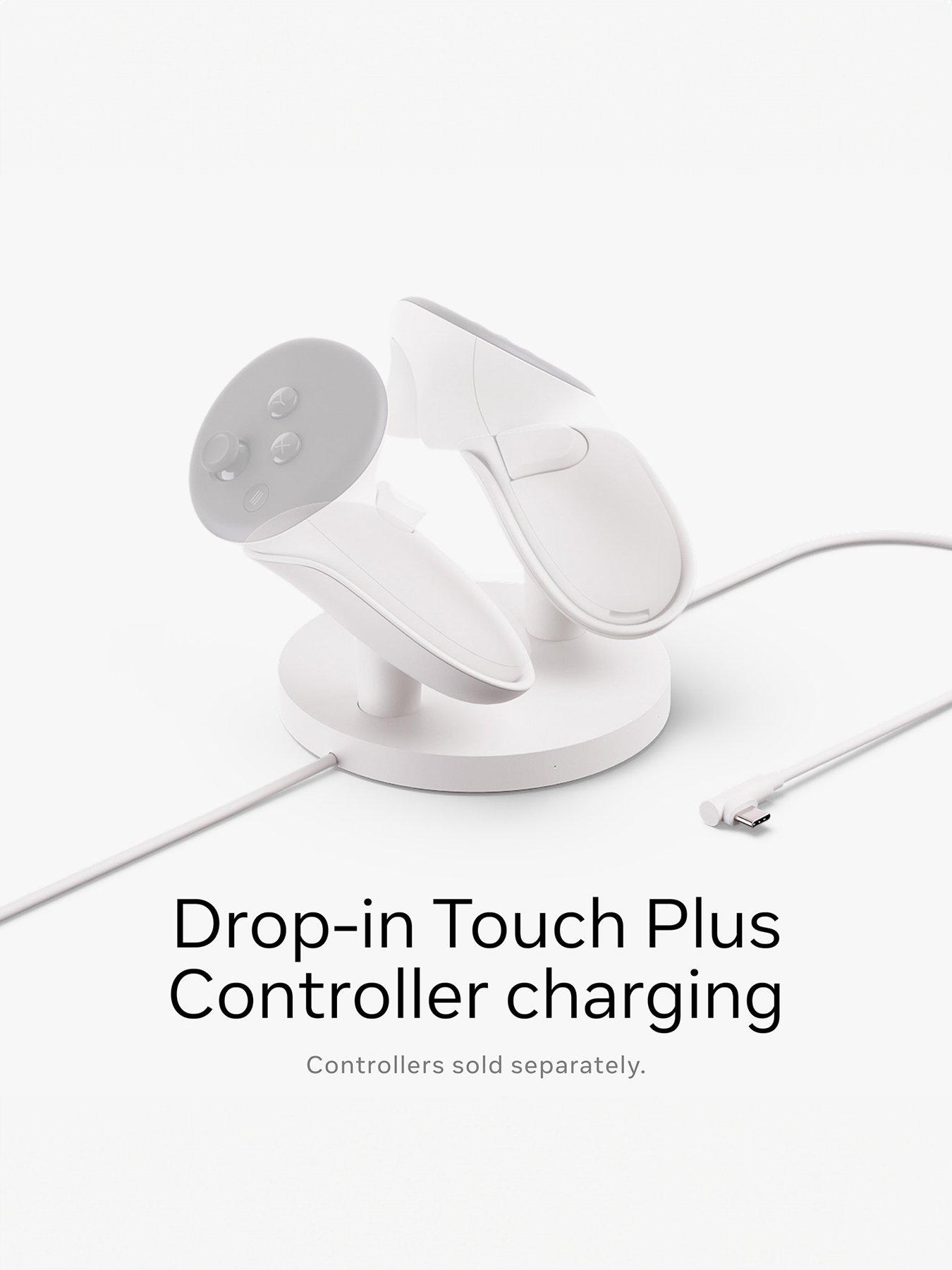 Image 4 of 8 of Meta Quest Compact Charging Dock - Works with Meta Quest 3/3S - Extended headset charging cable - Wireless charging for Touch Plus controllers