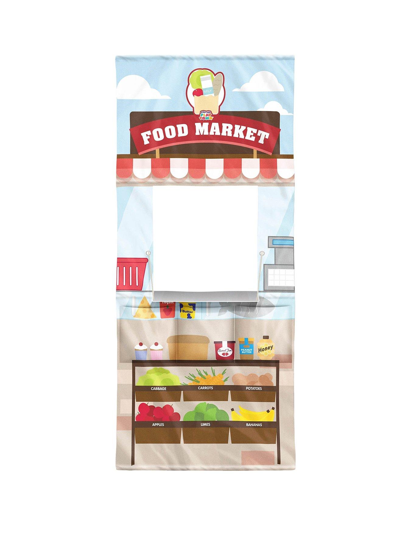 undefined Pop Up Play Town Food Market, Doorway Role Play Curtain