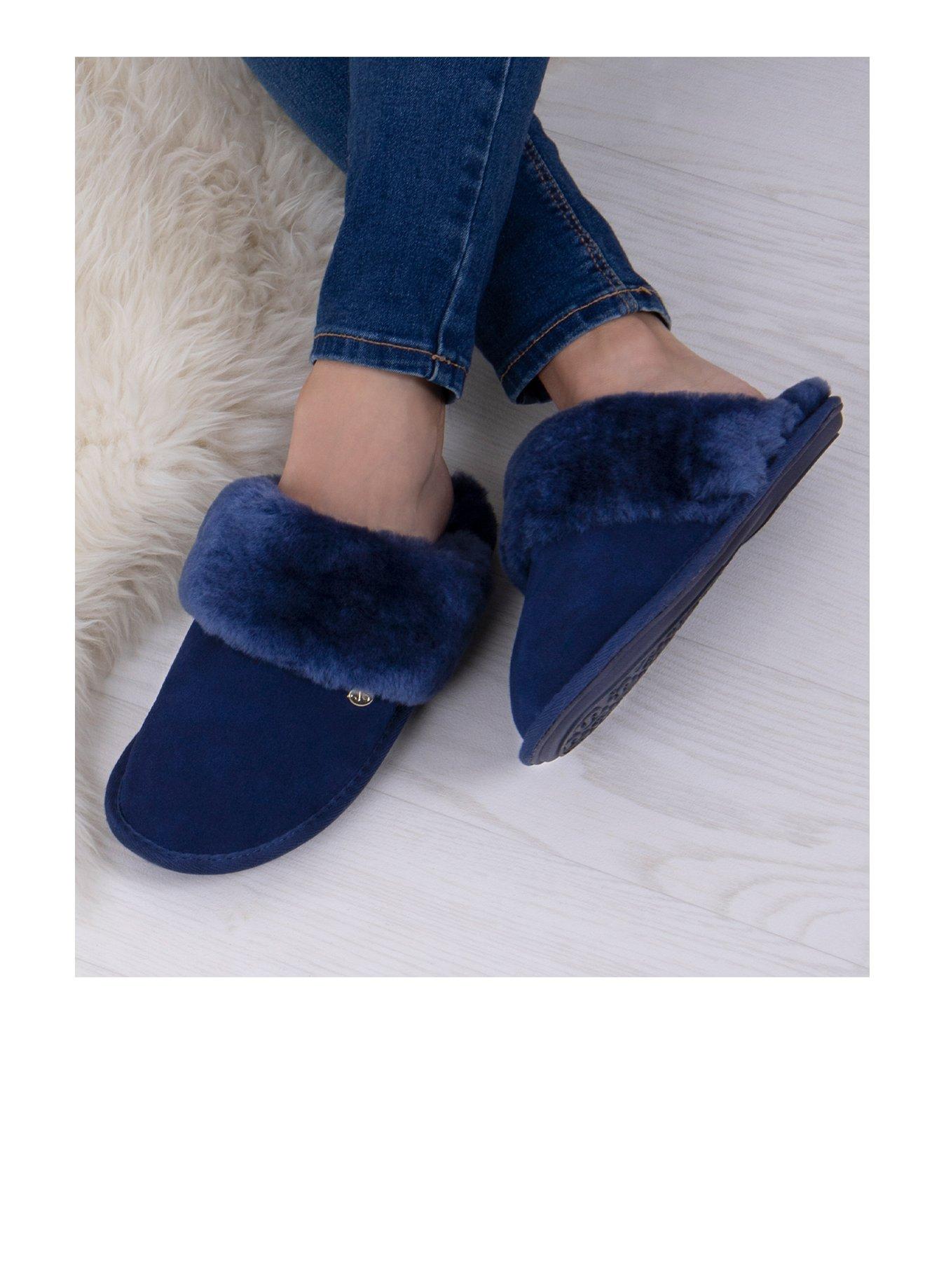 just-sheepskin-duchess-mule-slipper-navystillFront